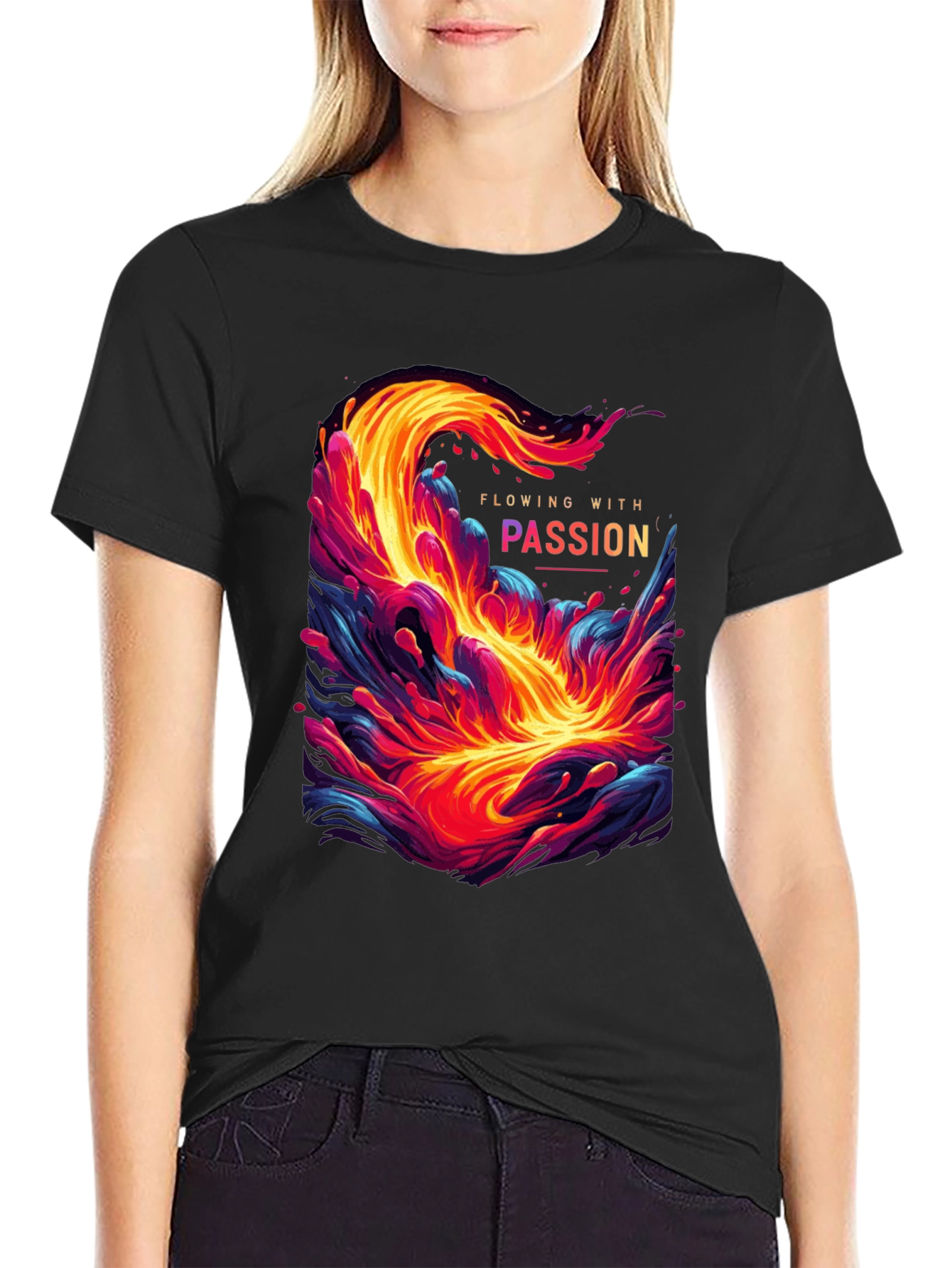 Flowing with Passion Graphic T-Shirt