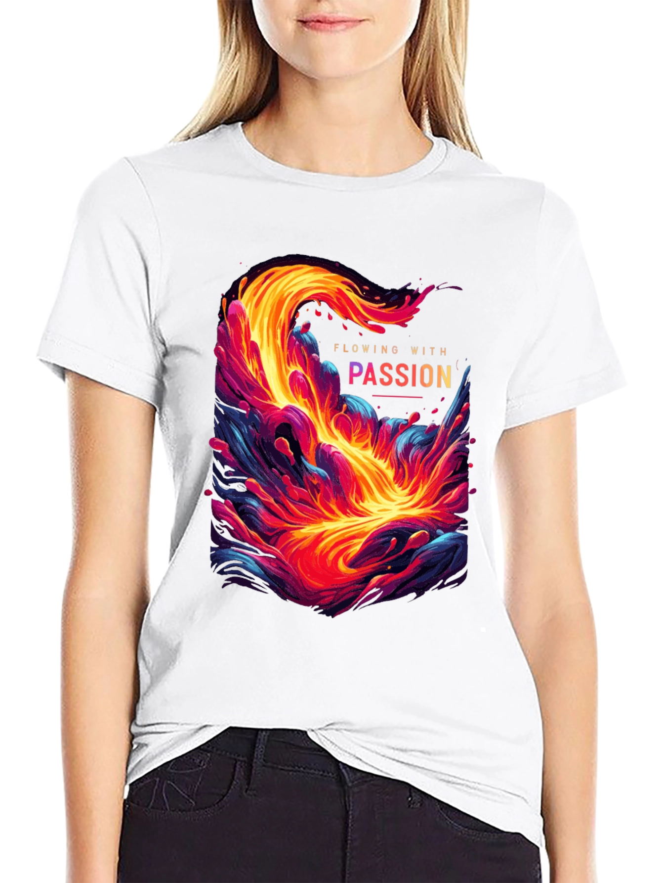 Flowing with Passion Graphic T-Shirt