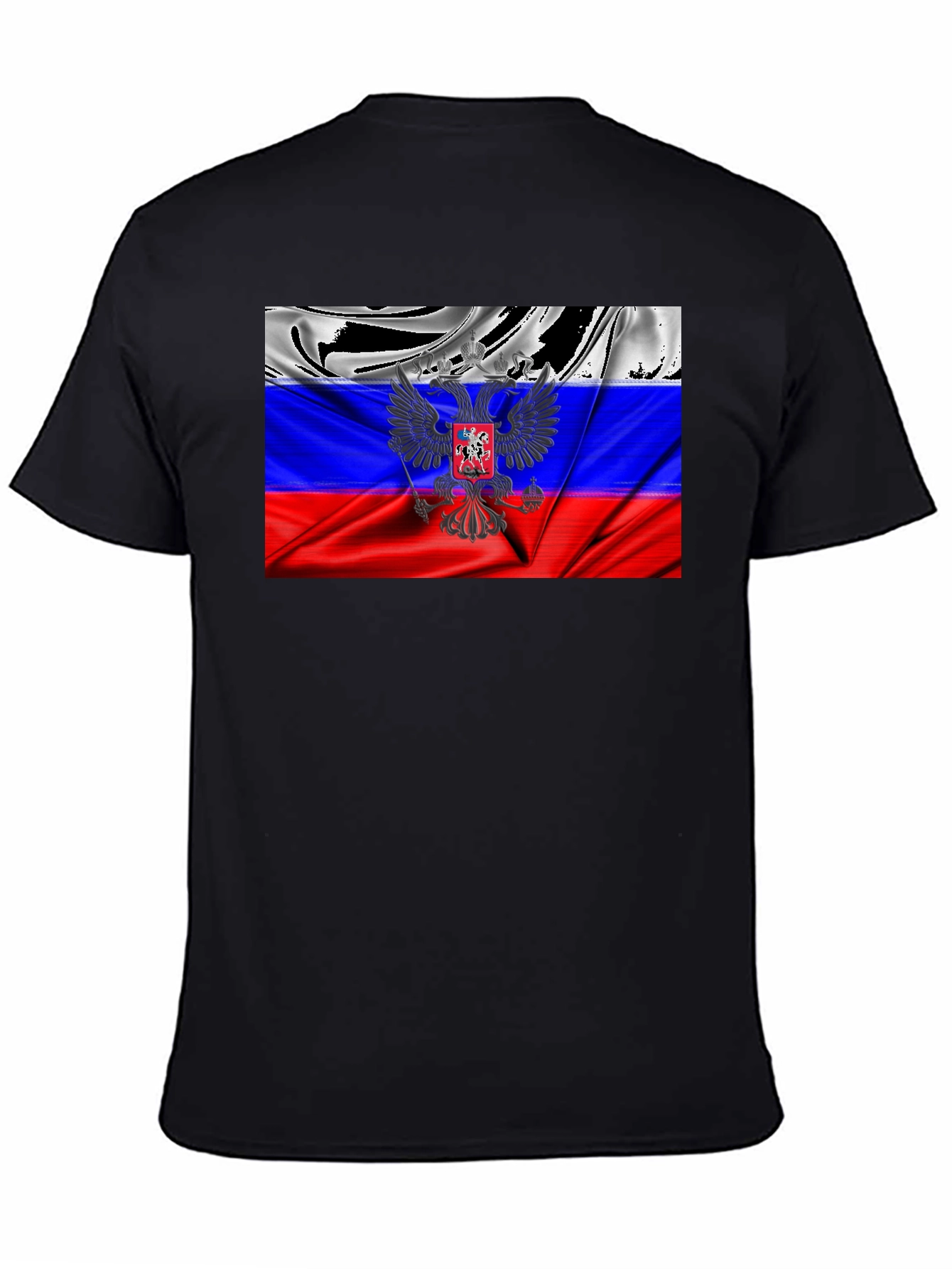 Russian Flag T-Shirt - Patriotic Eagle Design