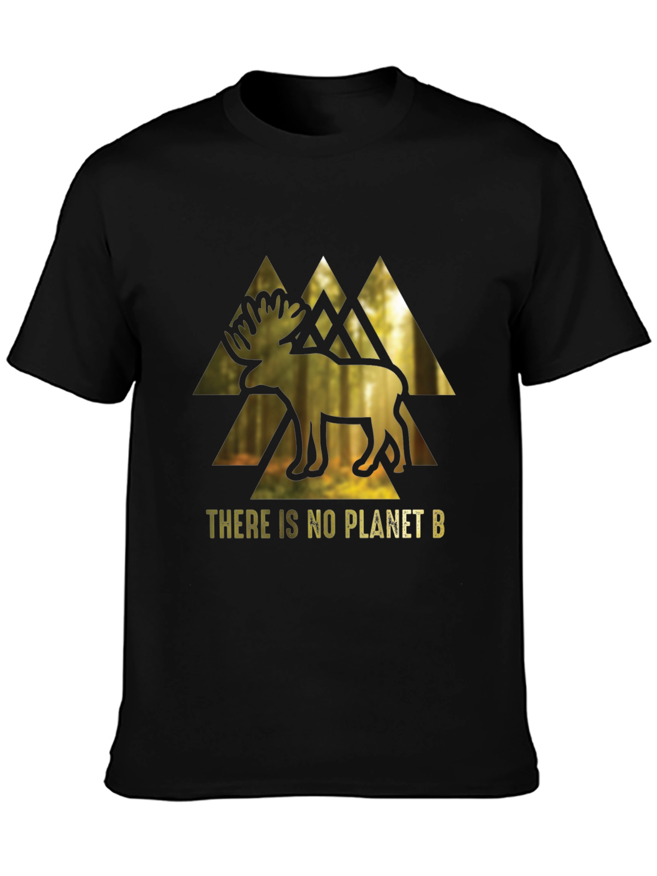 Eco-Conscious Moose Graphic T-Shirt