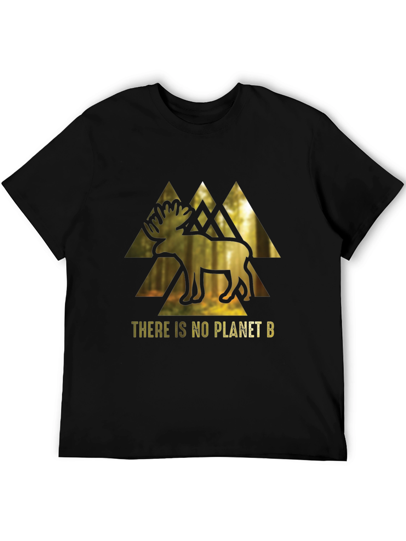 Eco-Conscious Moose Graphic T-Shirt