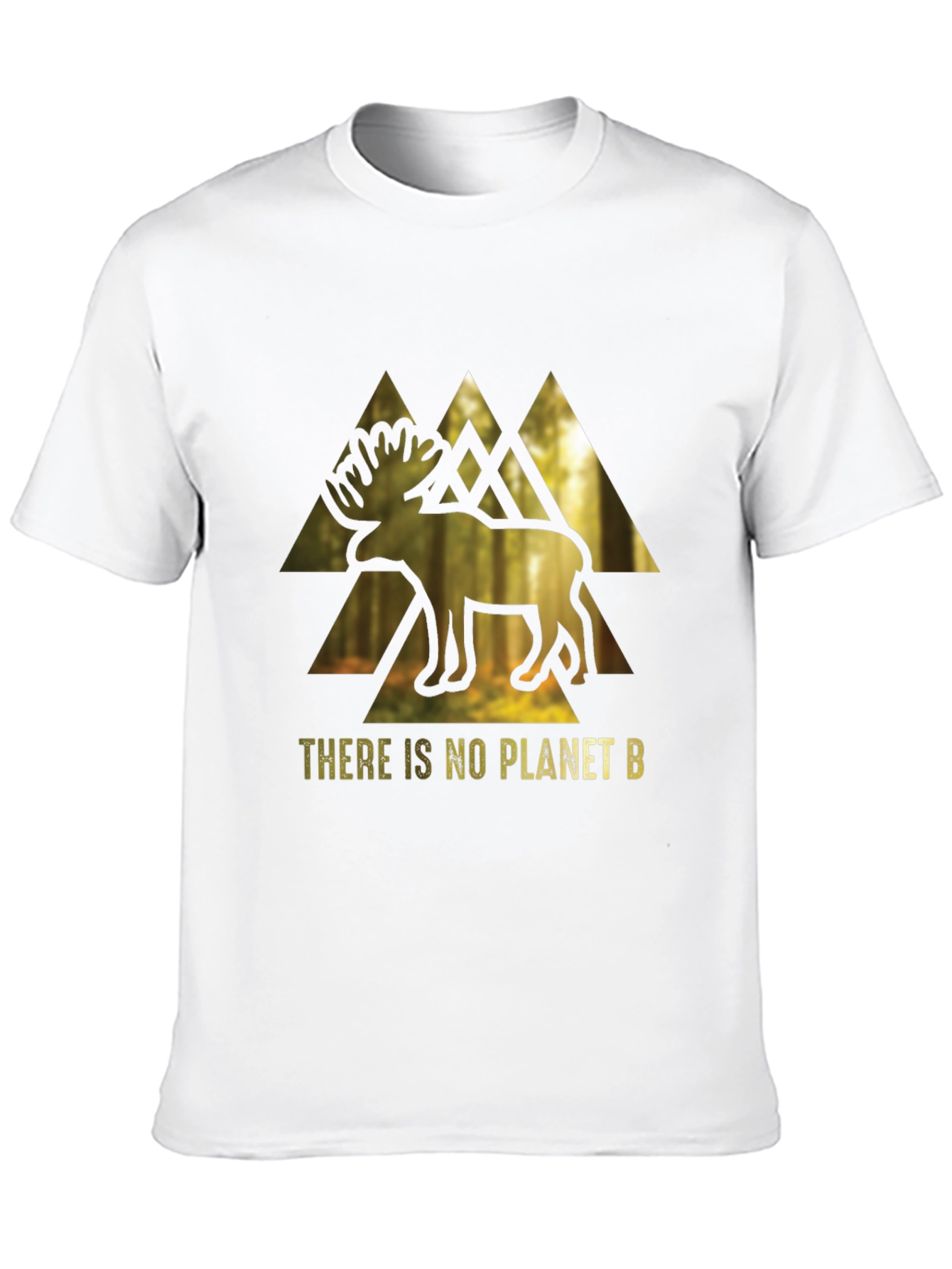 Eco-Conscious Moose Graphic T-Shirt