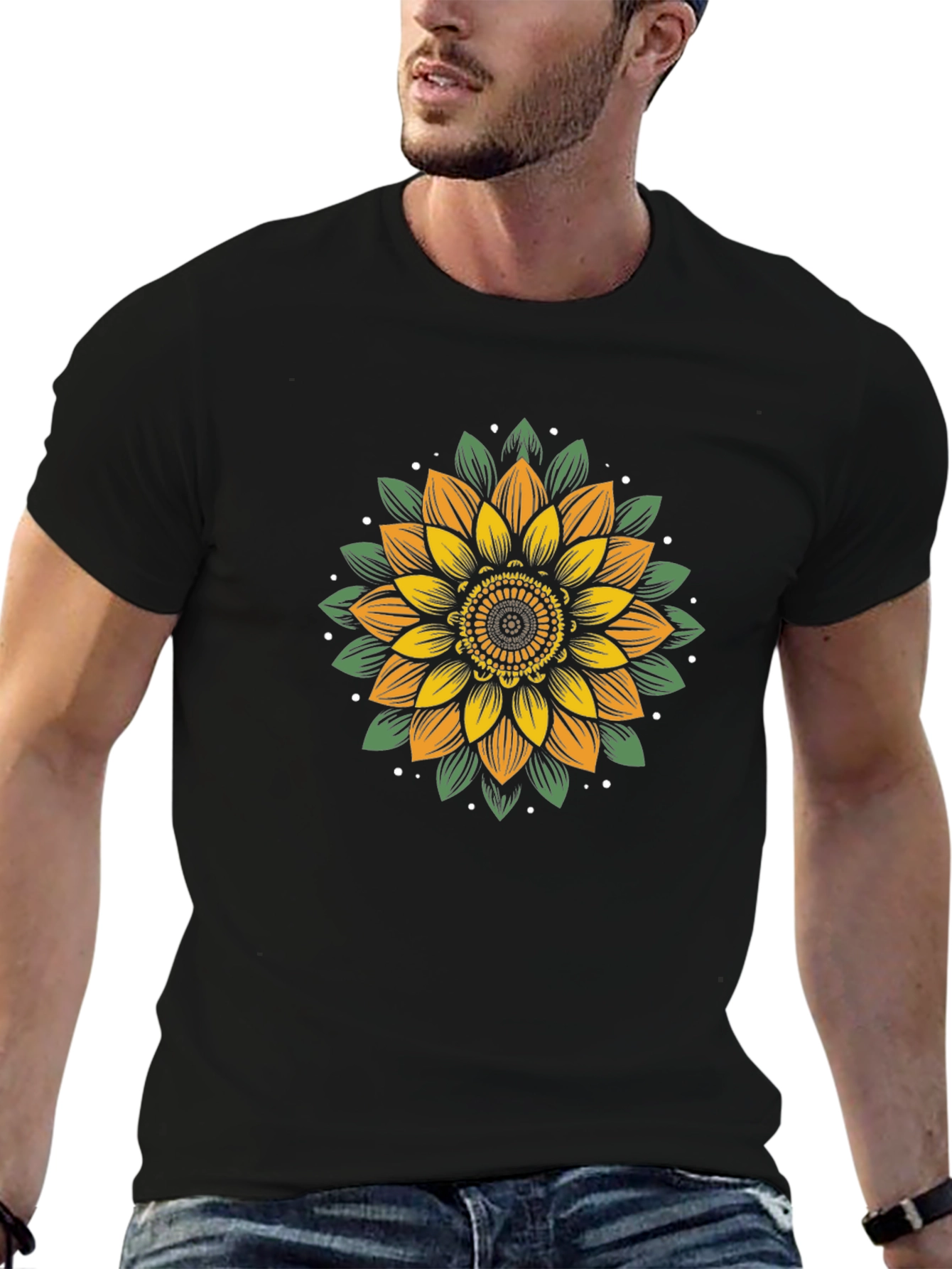 Sunflower Graphic Tee - Black