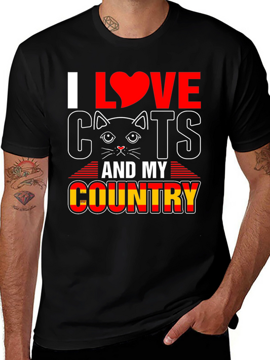 I Love Cats and My Country T-Shirt