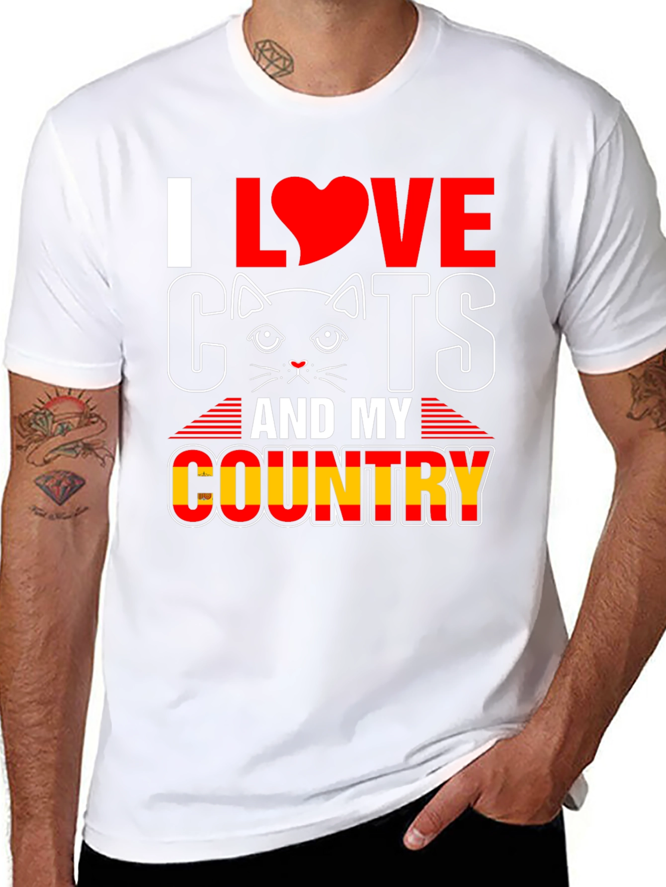 I Love Cats and My Country T-Shirt