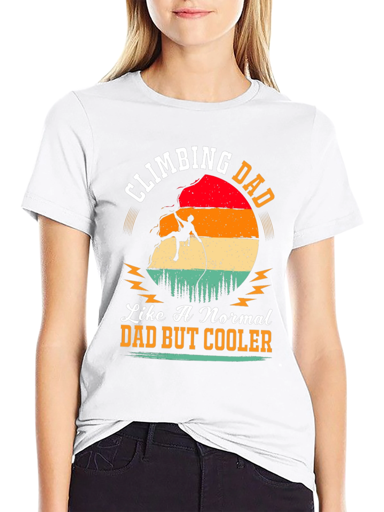 Climbing Dad Graphic Tee - Cool Fathers Day Gift