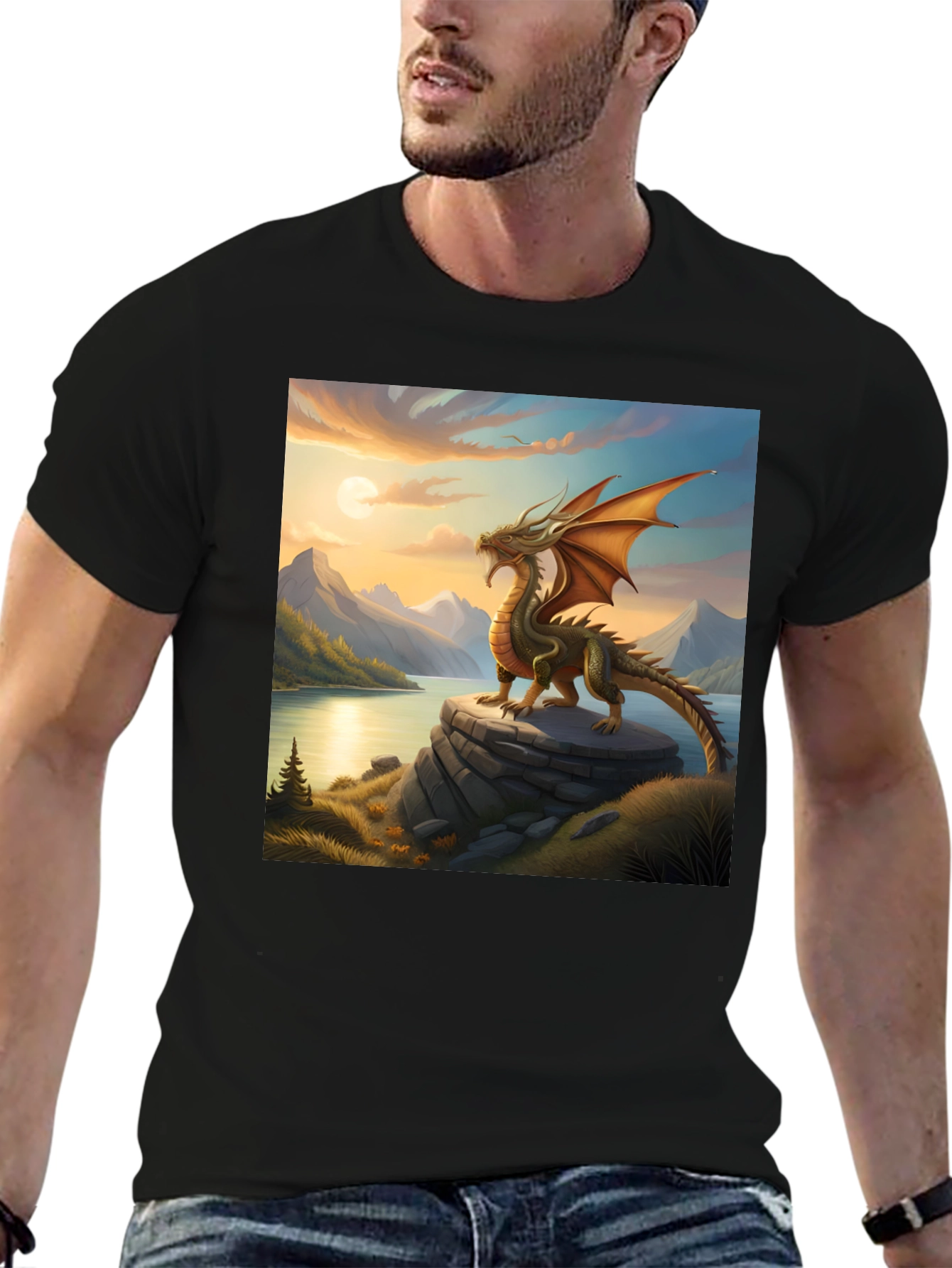 Dragon Landscape Graphic Tee