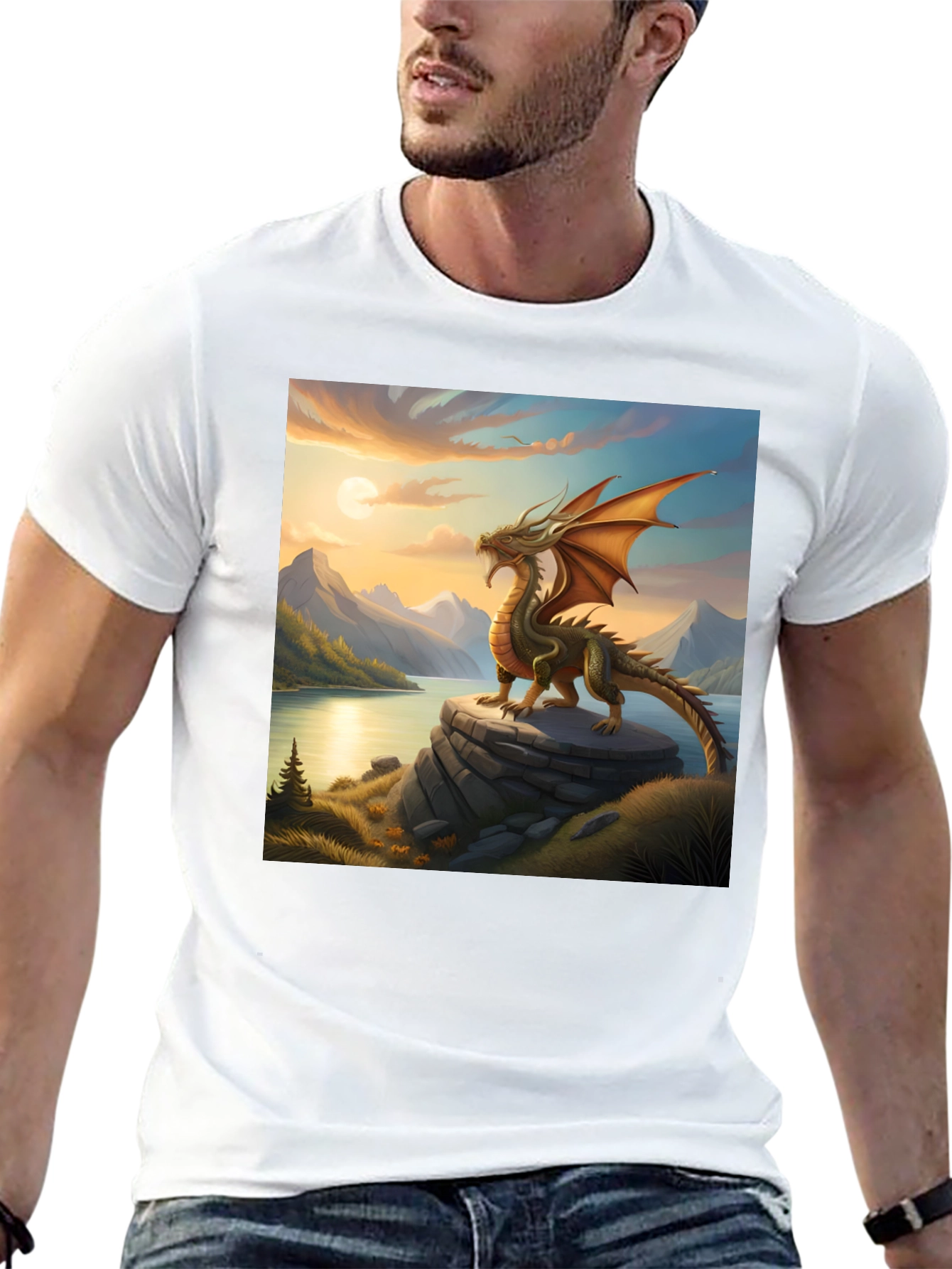 Dragon Landscape Graphic Tee