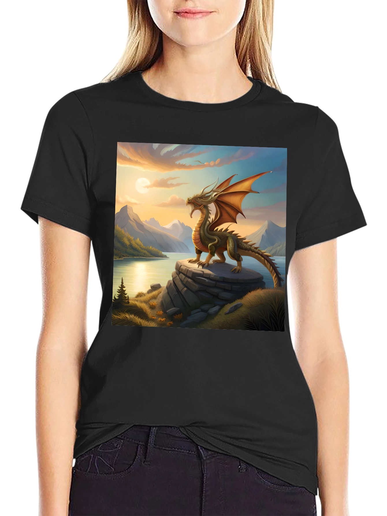 Dragon Landscape Graphic Tee