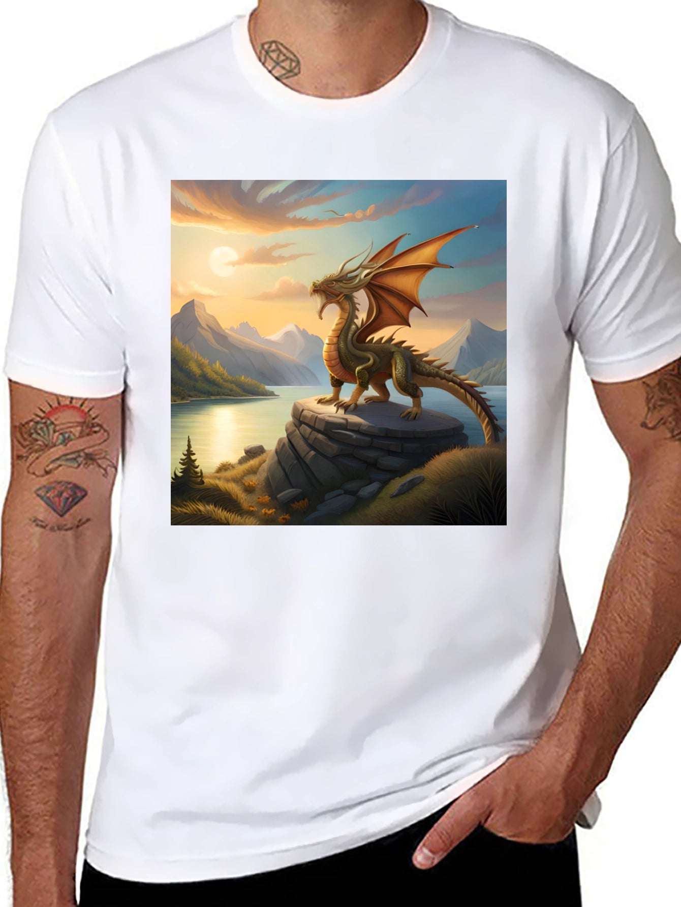 Dragon Landscape Graphic Tee