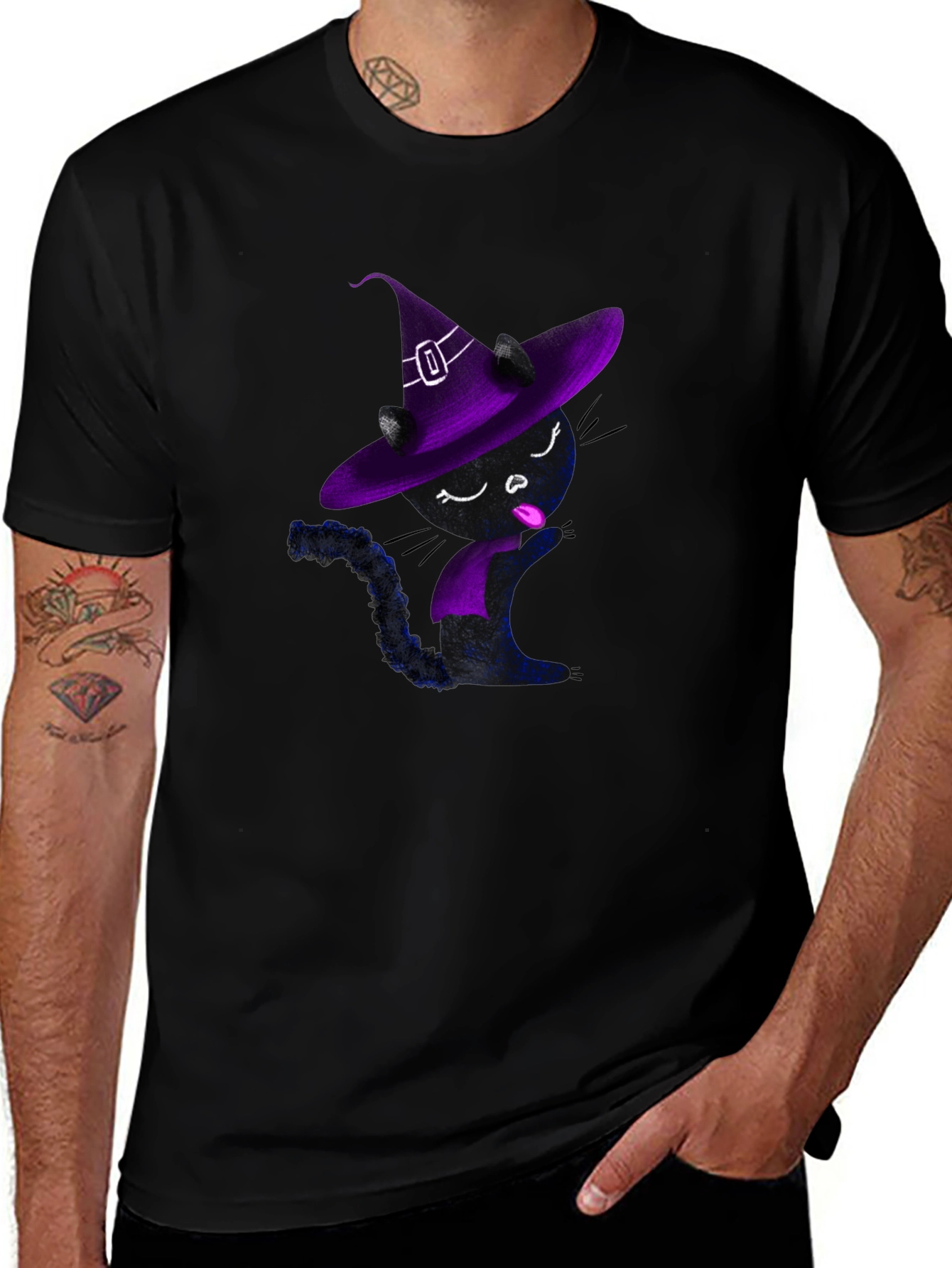 Witch Cat T-Shirt - Halloween Spooky Vibes