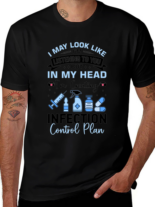 Infection Control Plan T-Shirt - Funny Medical Tee