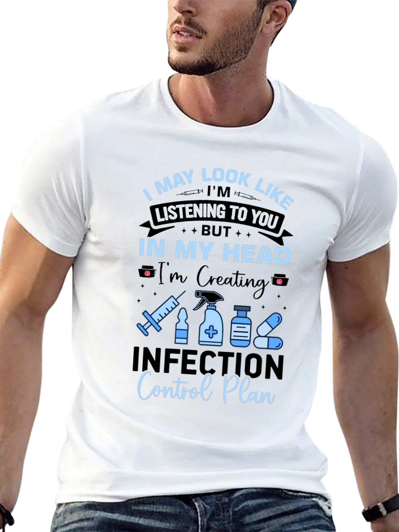 Infection Control Plan T-Shirt - Funny Medical Tee