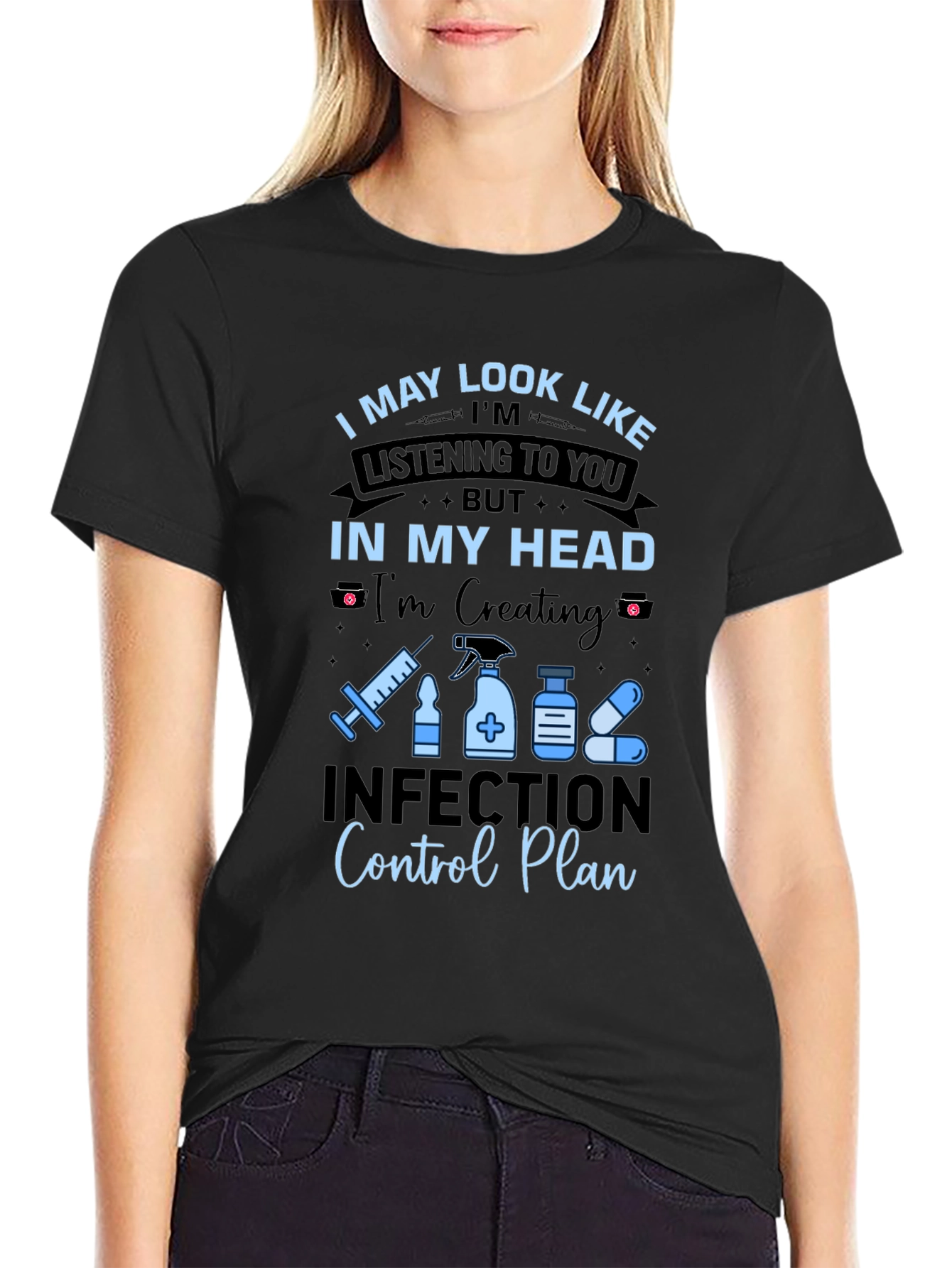 Infection Control Plan T-Shirt - Funny Medical Tee