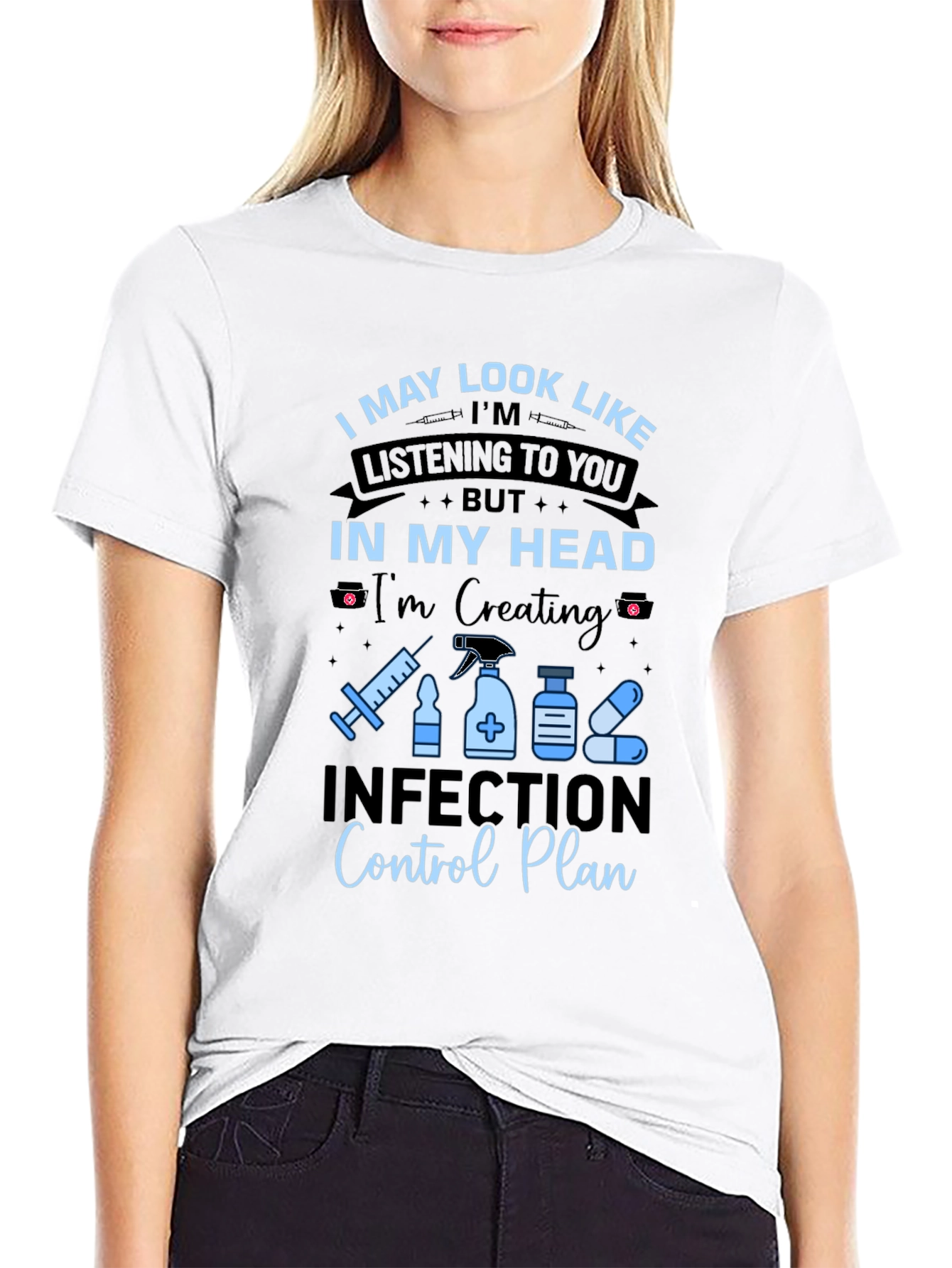 Infection Control Plan T-Shirt - Funny Medical Tee
