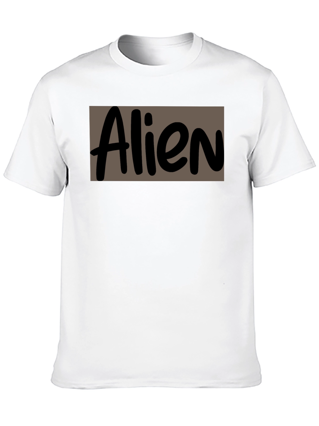 Alien Graphic Print Black Crew Neck T-Shirt