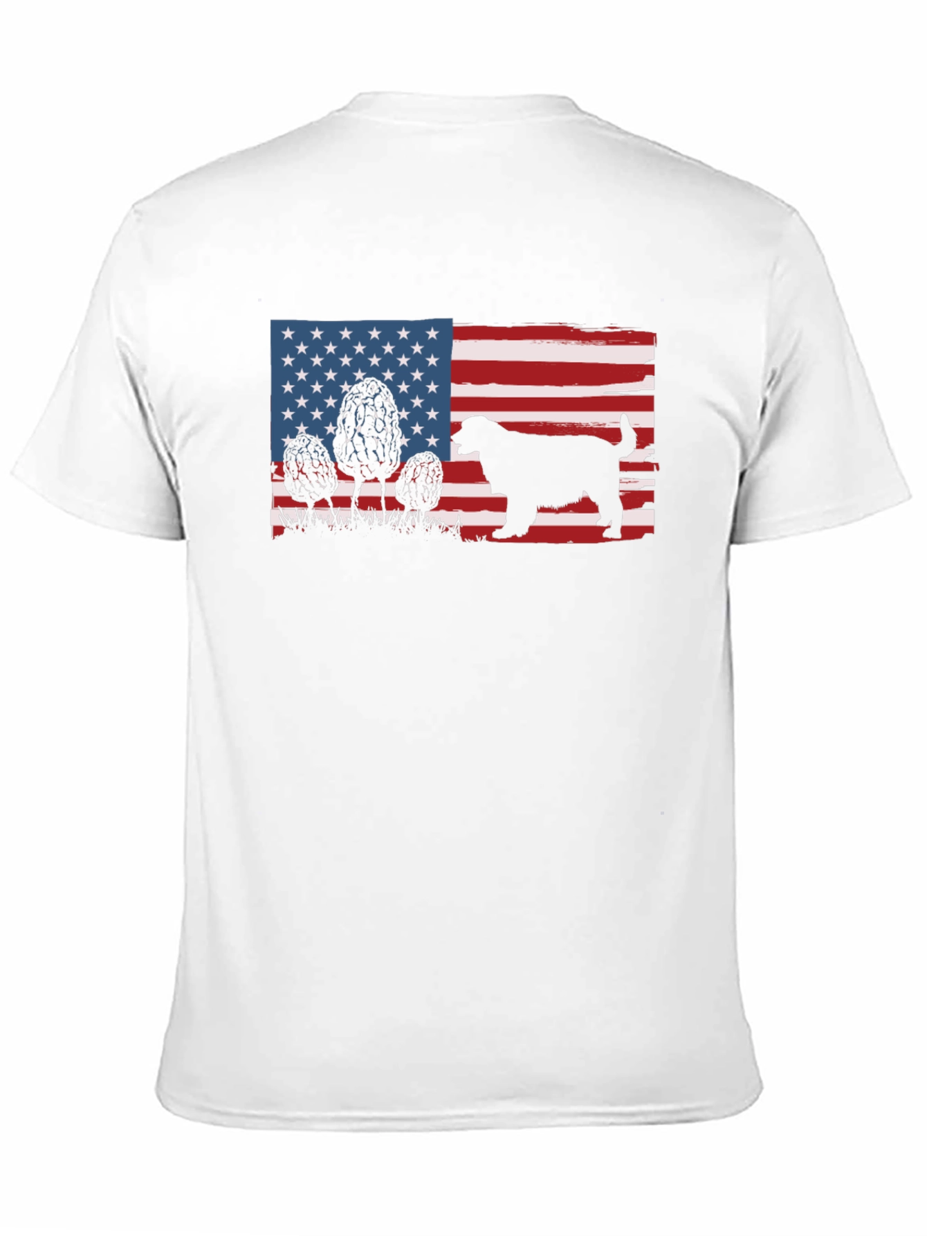 American Flag Dog & Morel Mushroom Graphic Tee
