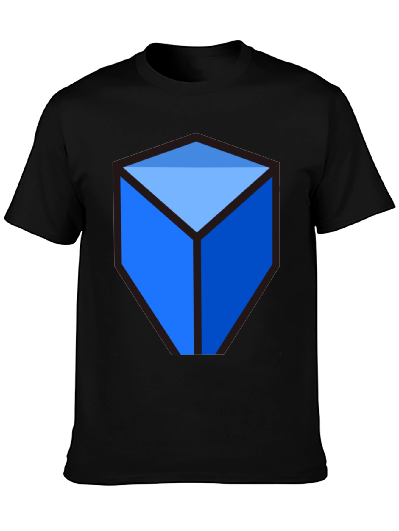 Geometric Graphic Tee - Modern Design Soft Cotton