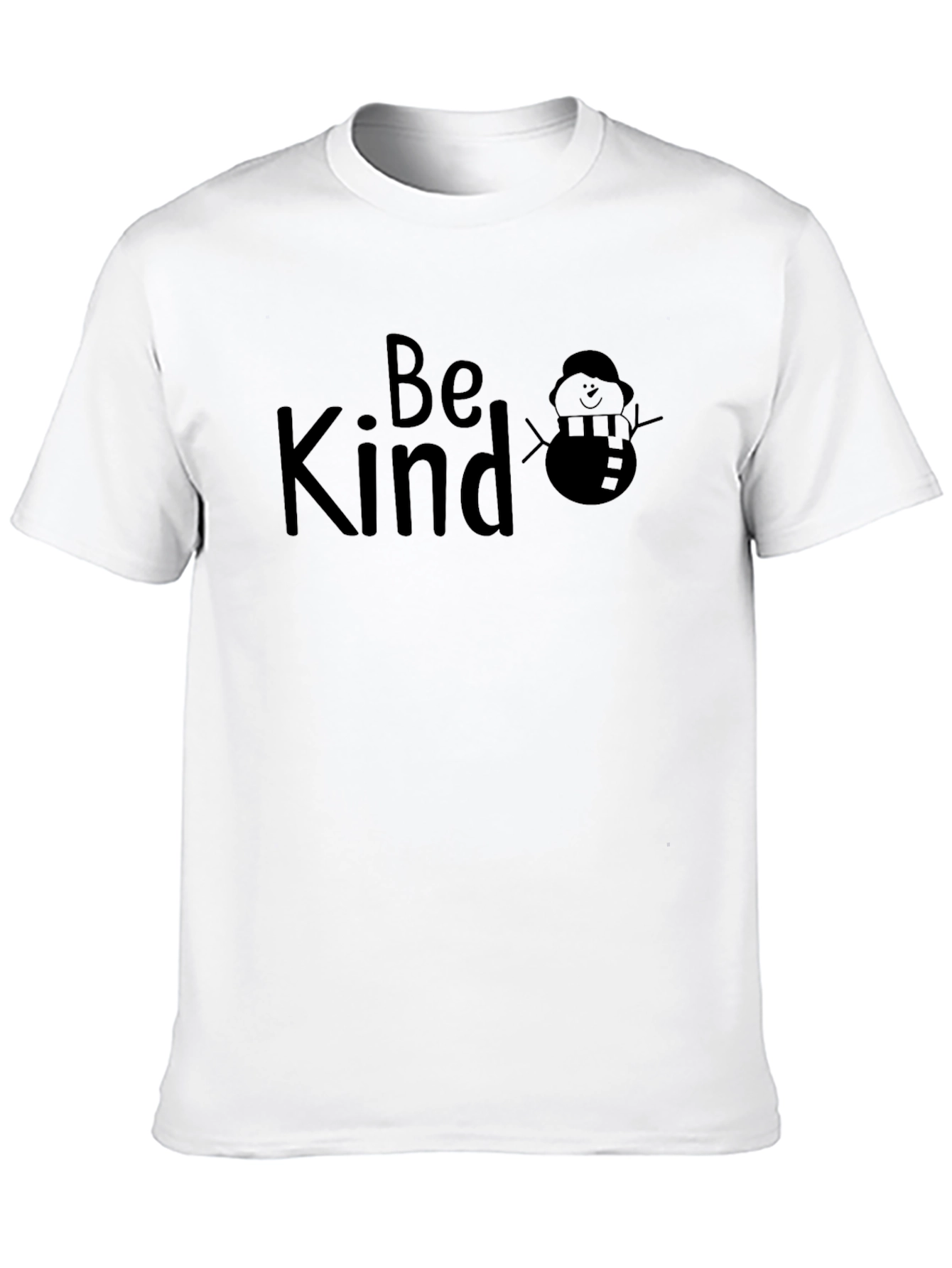 Be Kind Snowman Graphic Tee - Soft Cotton Blend