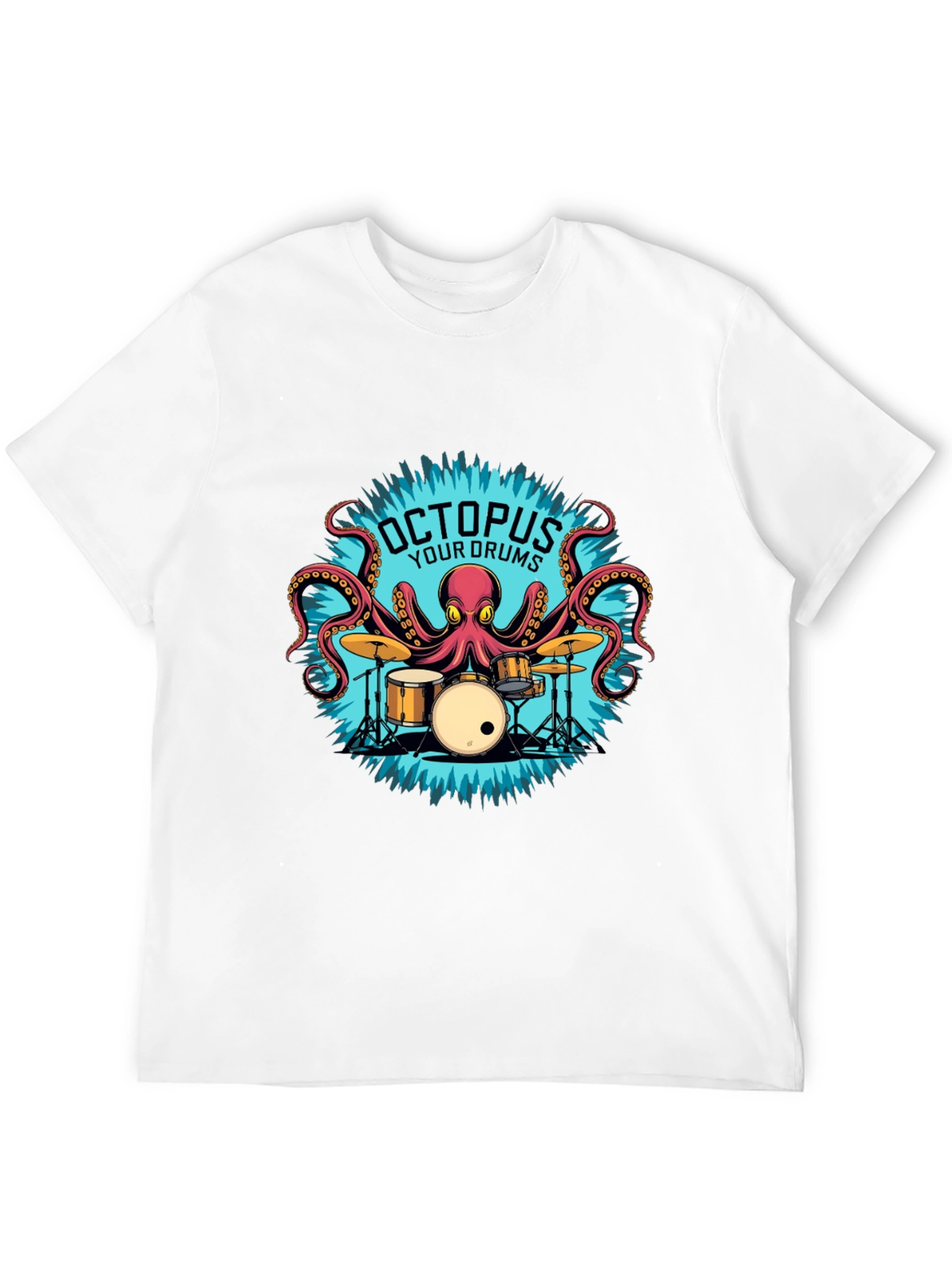 Octopus Your Drums Graphic T-Shirt - Playful Band Tee