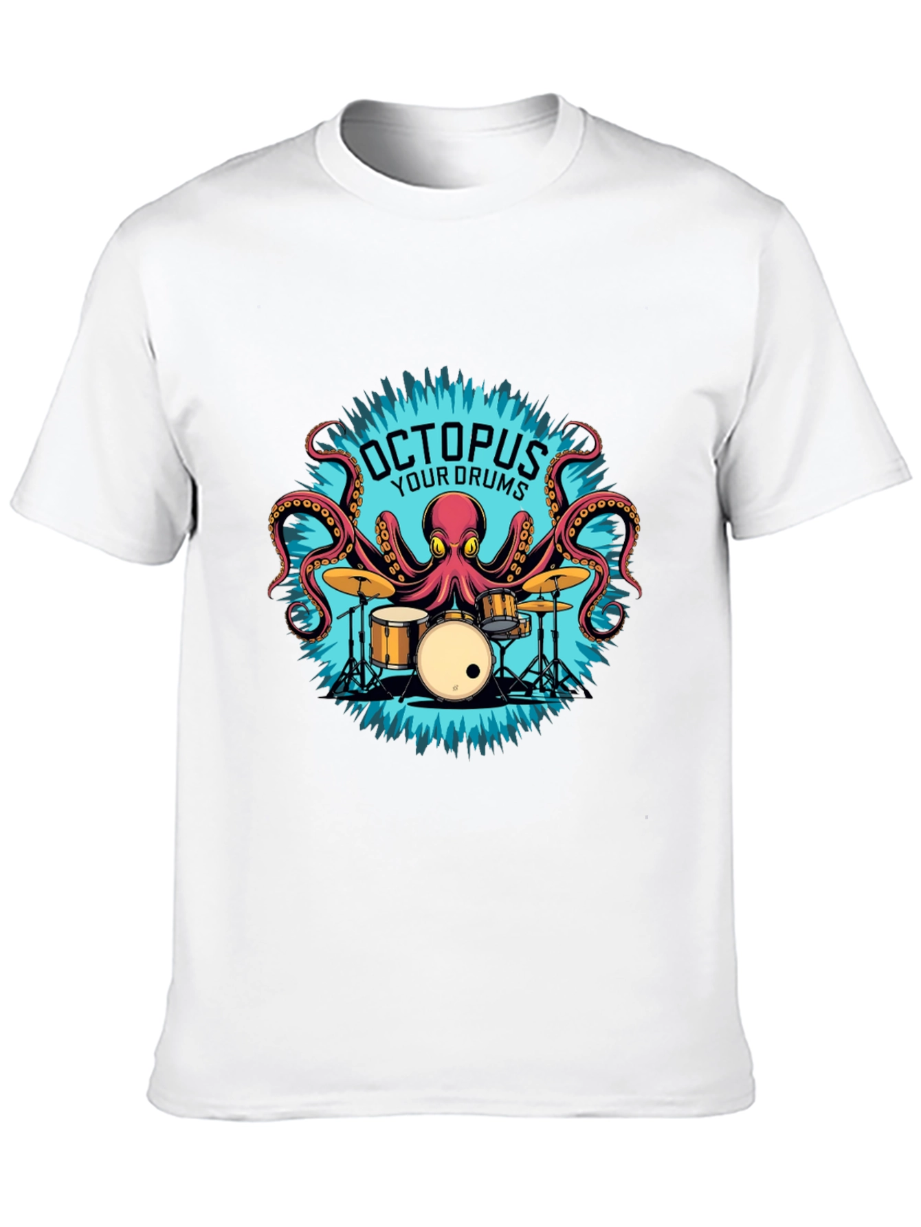 Octopus Your Drums Graphic T-Shirt - Playful Band Tee