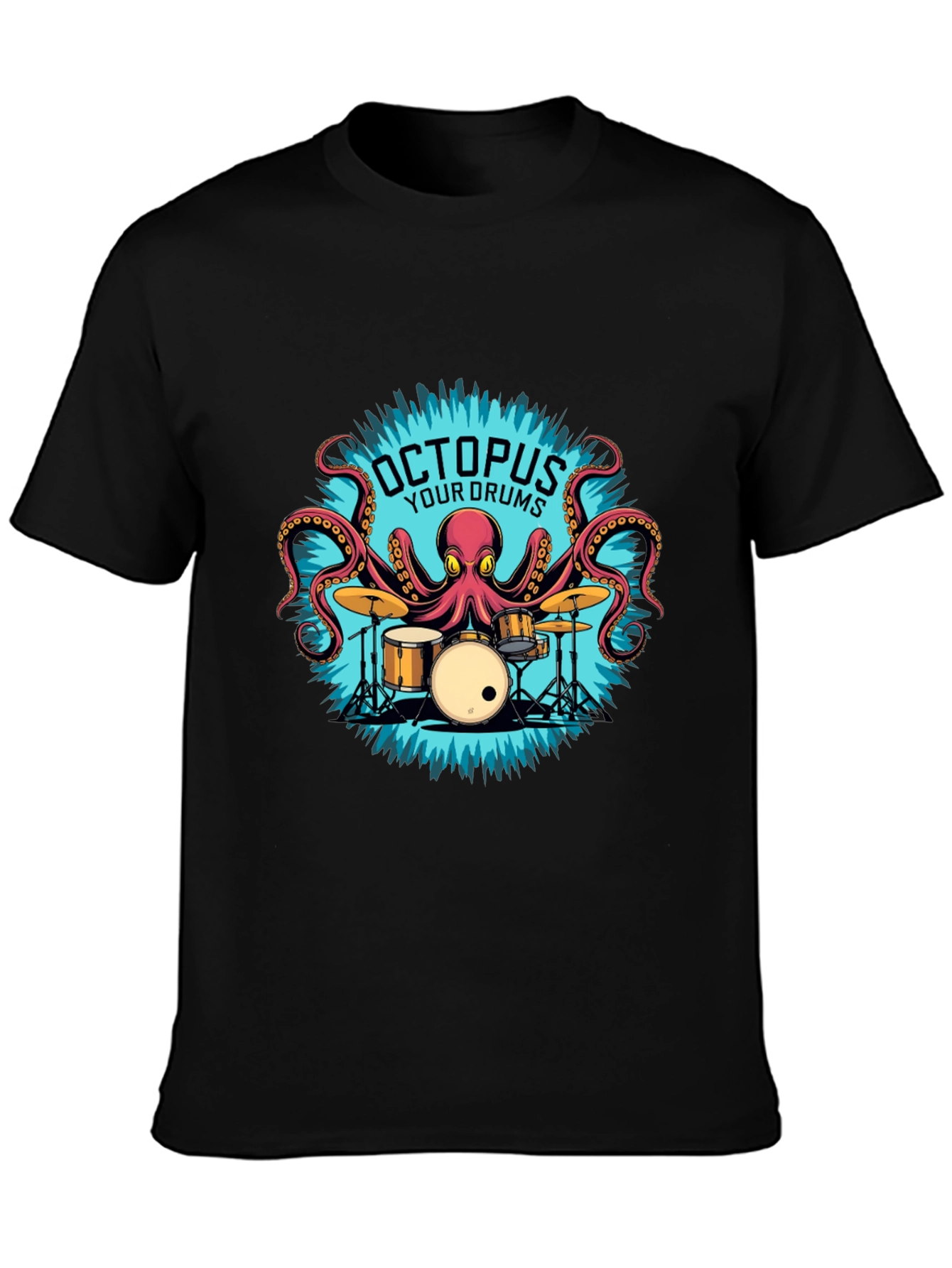 Octopus Your Drums Graphic T-Shirt - Playful Band Tee