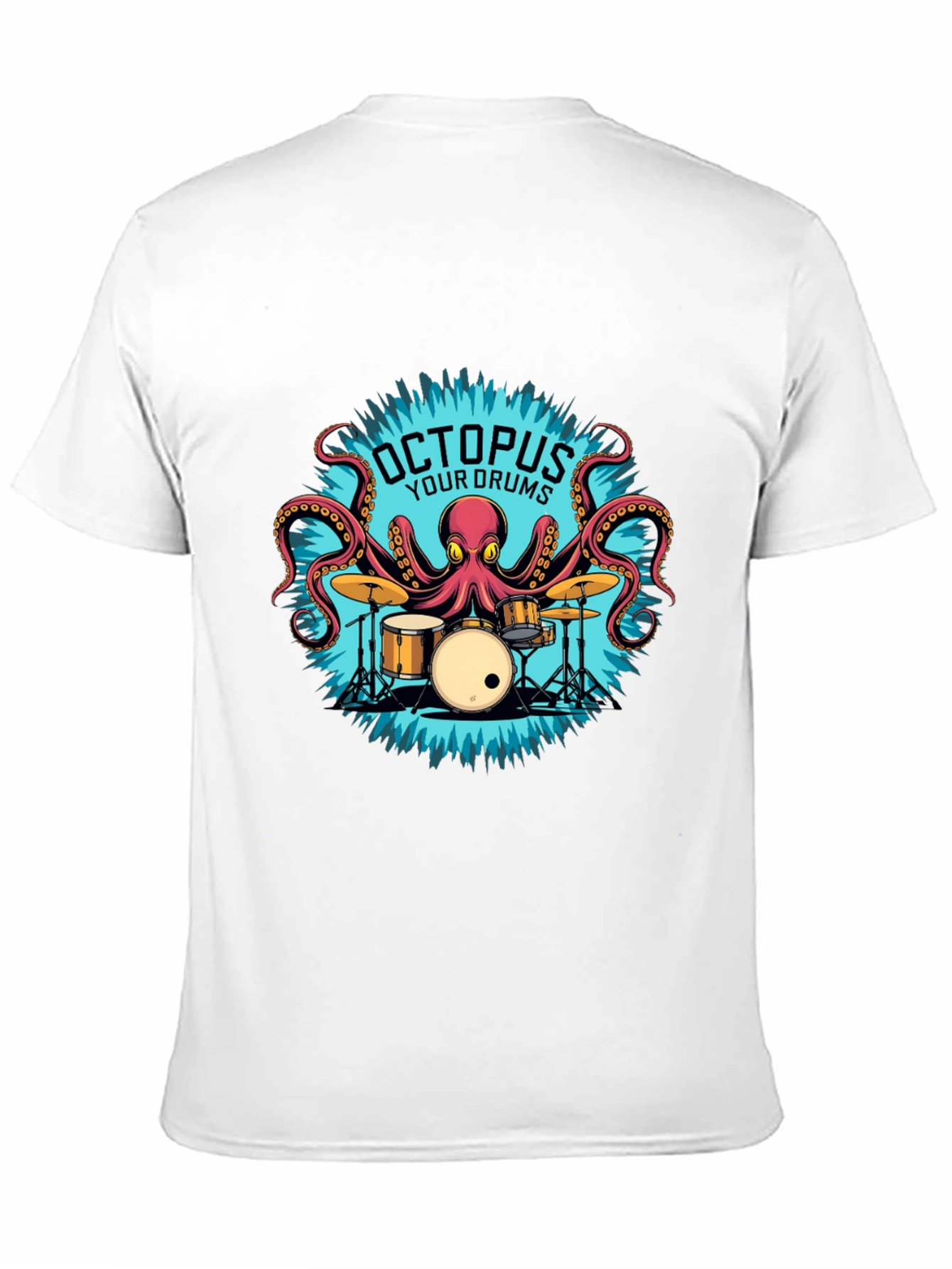 Octopus Your Drums Graphic T-Shirt - Playful Band Tee