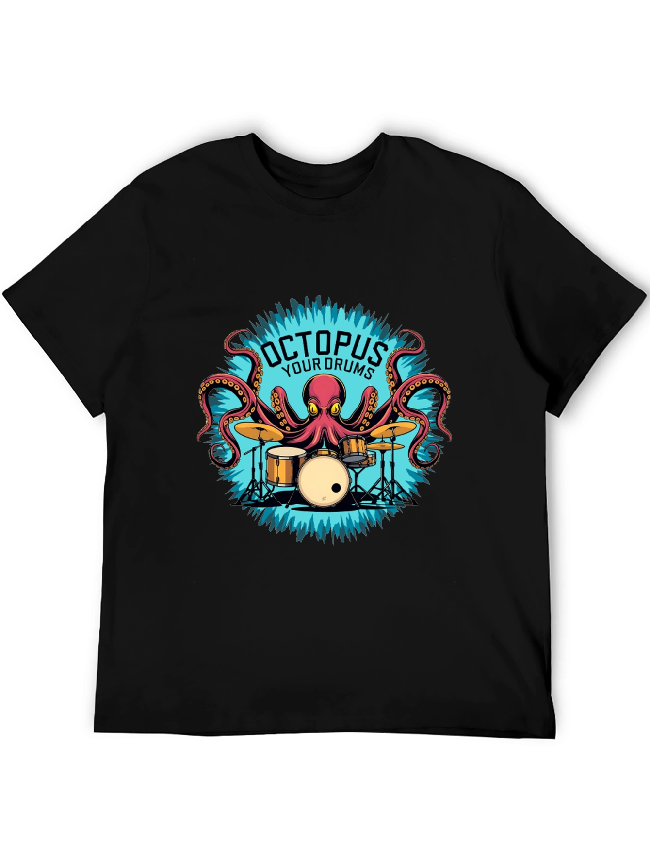 Octopus Your Drums Graphic T-Shirt - Playful Band Tee