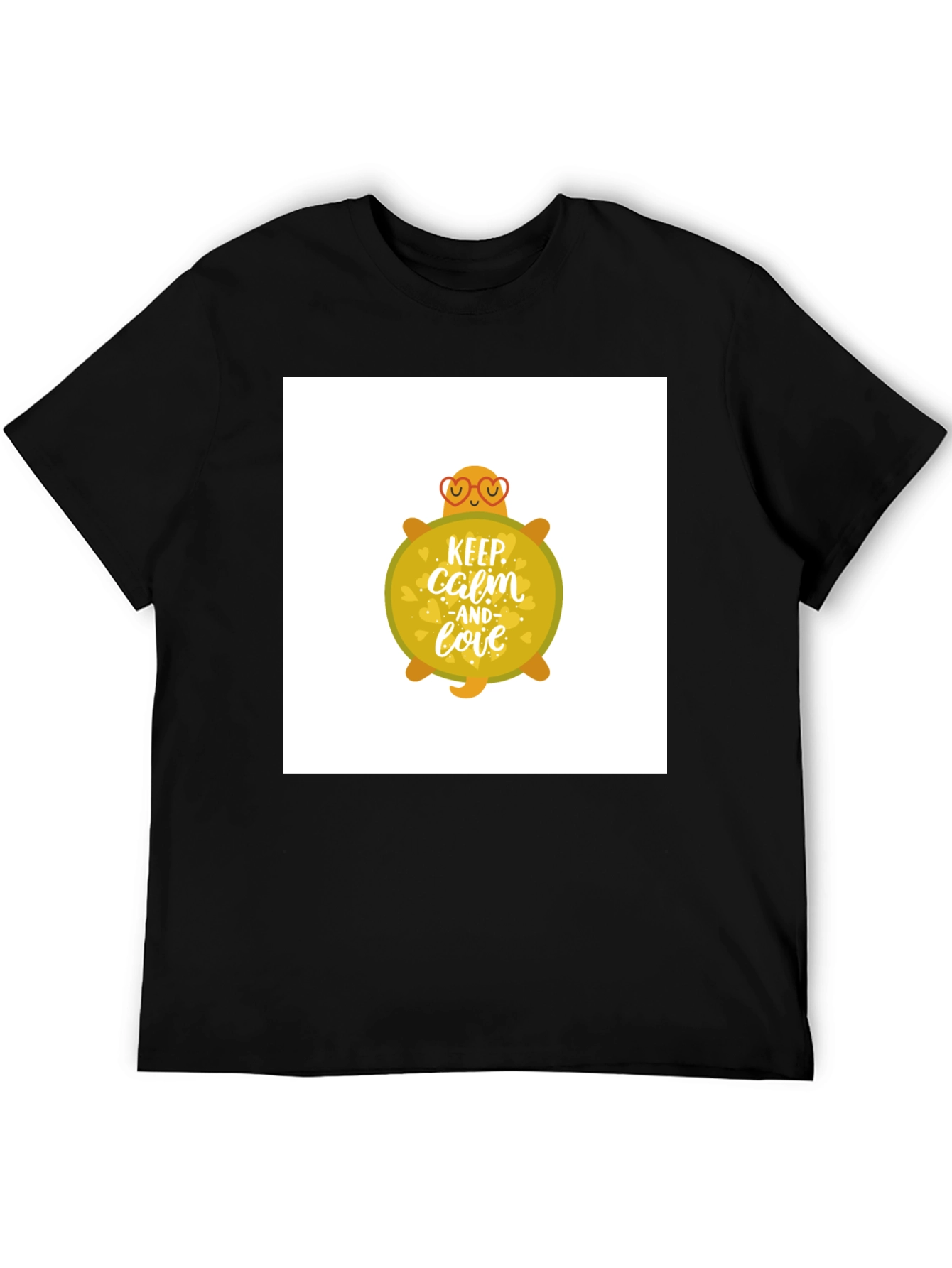 Keep Calm and Love Turtle Graphic T-Shirt