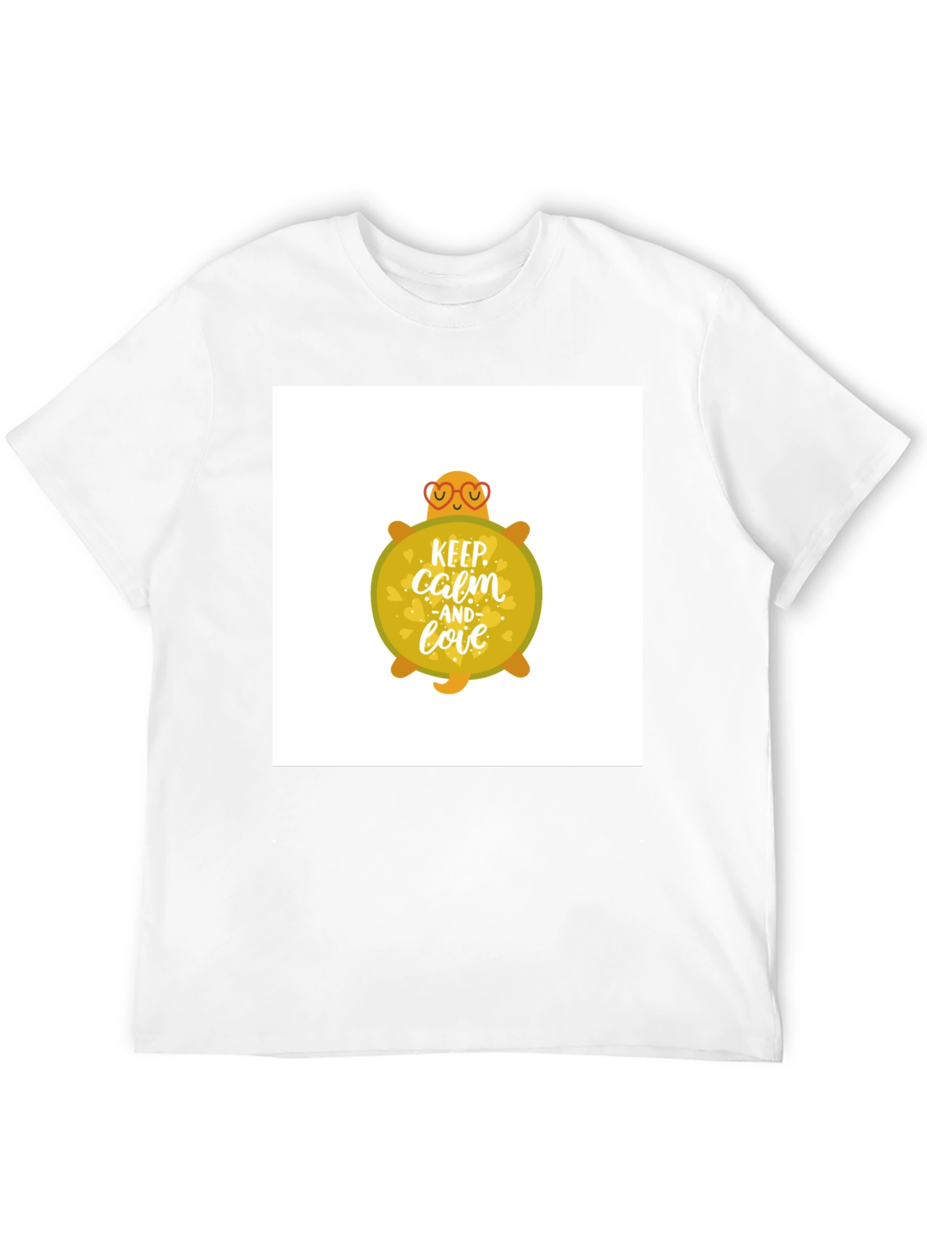 Keep Calm and Love Turtle Graphic T-Shirt