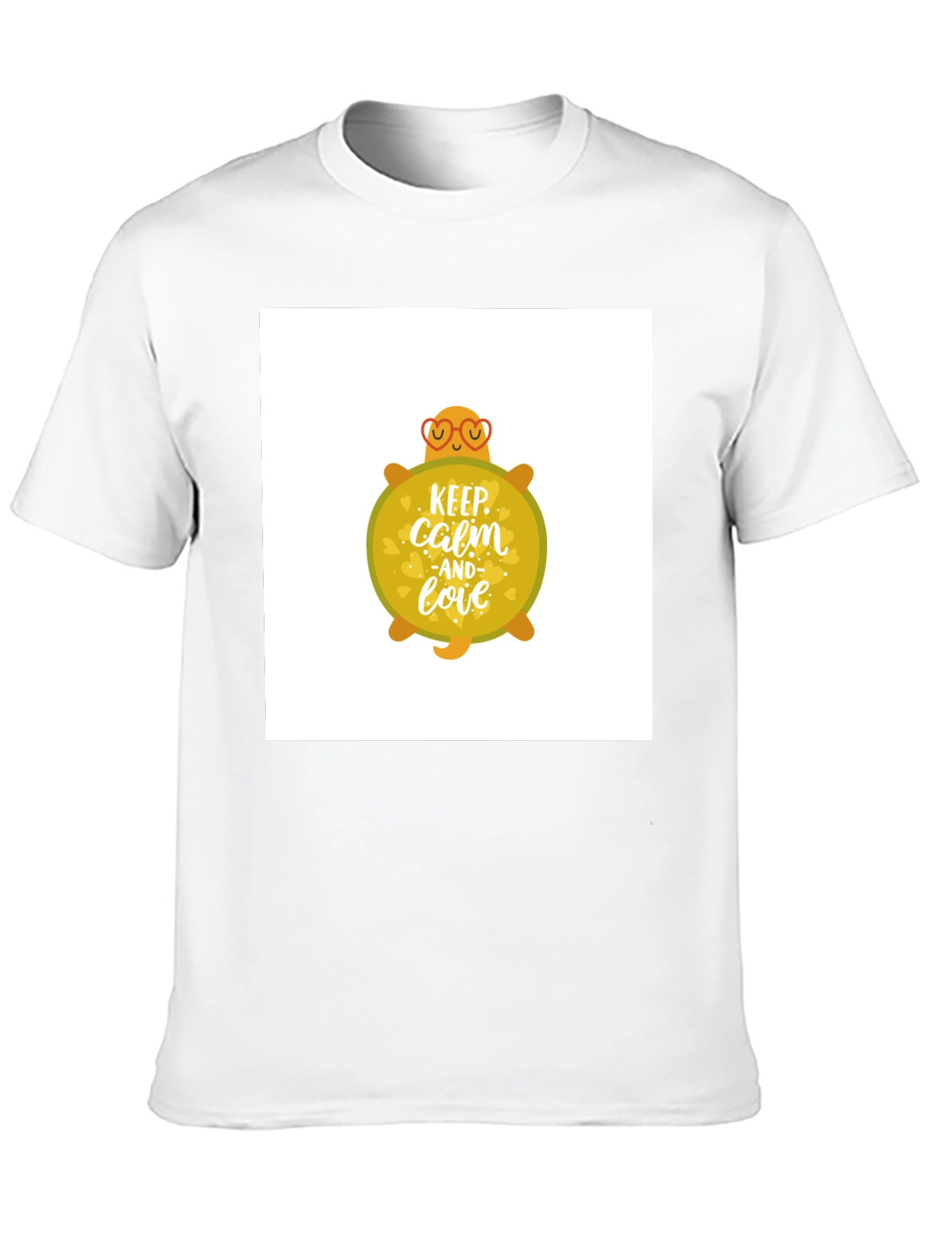 Keep Calm and Love Turtle Graphic T-Shirt