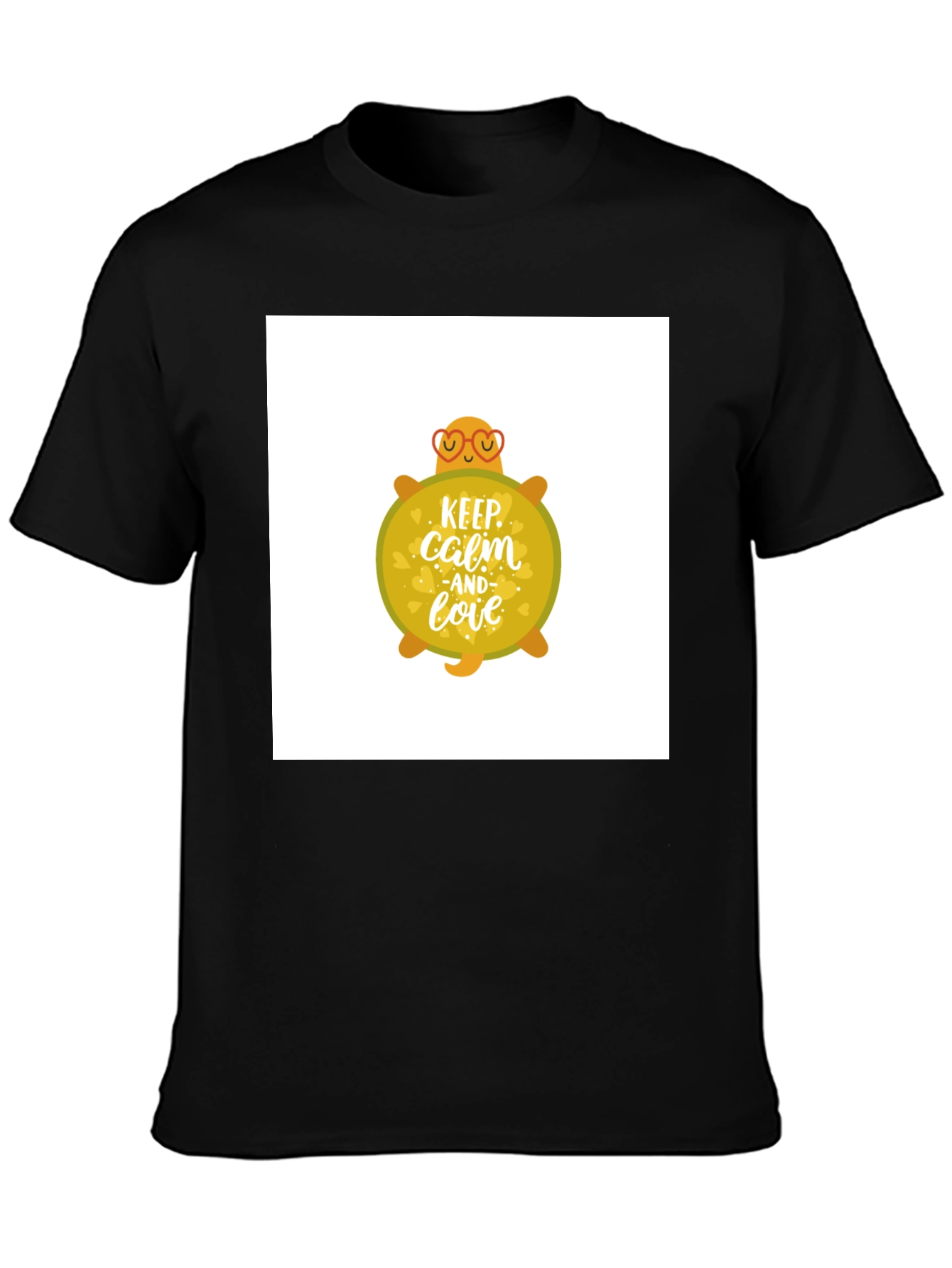 Keep Calm and Love Turtle Graphic T-Shirt