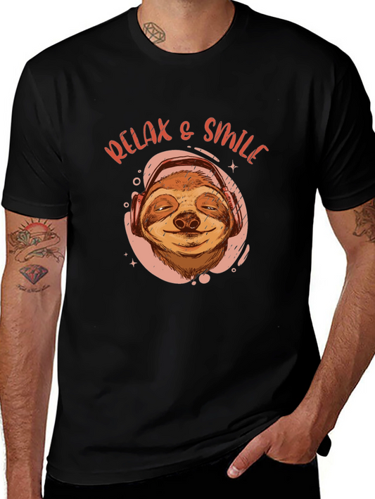 Relax & Smile Sloth T-Shirt - Cool Comfort