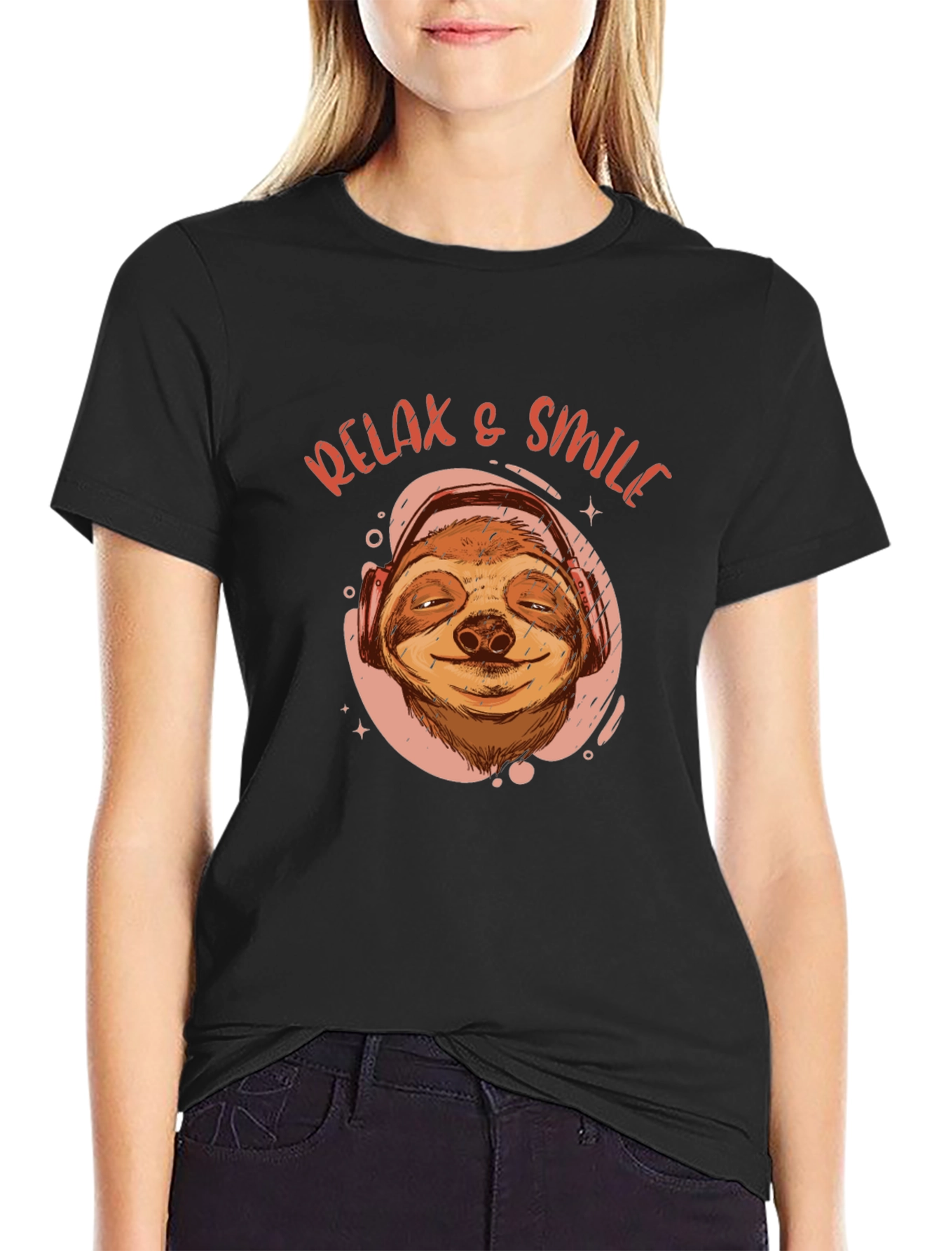 Relax & Smile Sloth T-Shirt - Cool Comfort