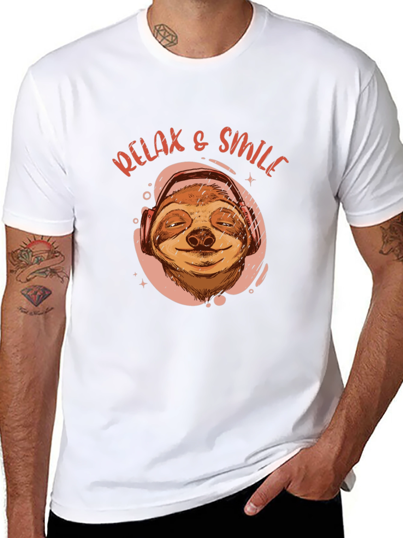 Relax & Smile Sloth T-Shirt - Cool Comfort