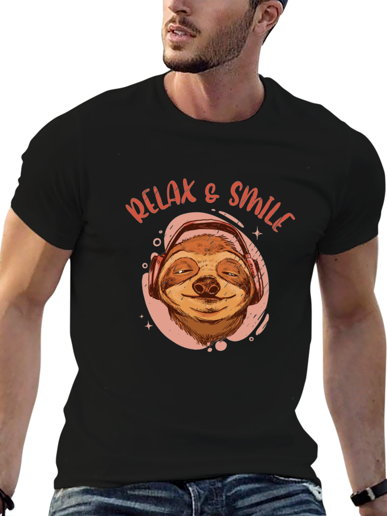 Relax & Smile Sloth T-Shirt - Cool Comfort