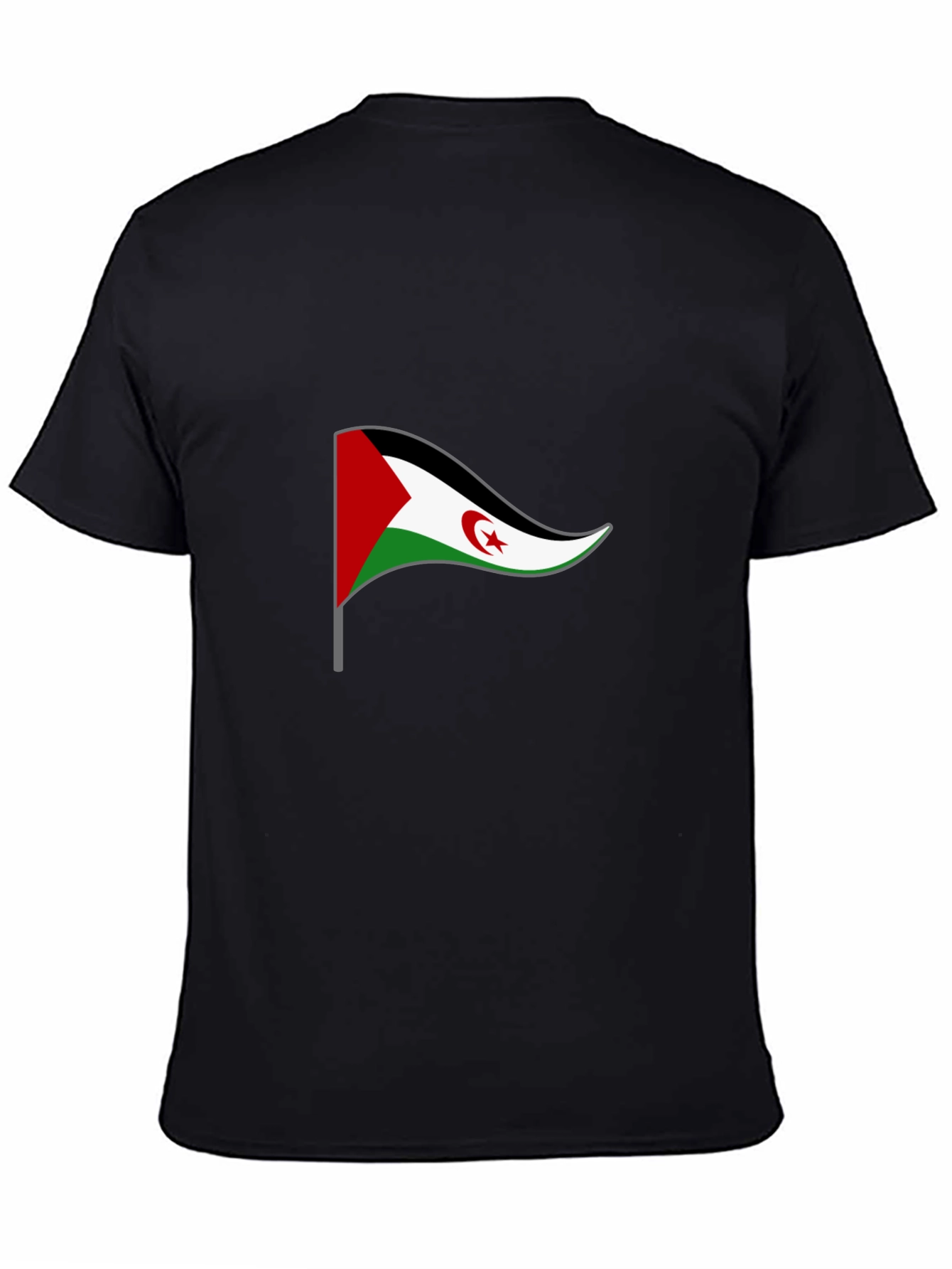 Western Sahara Flag T-Shirt - Black Cotton Tee