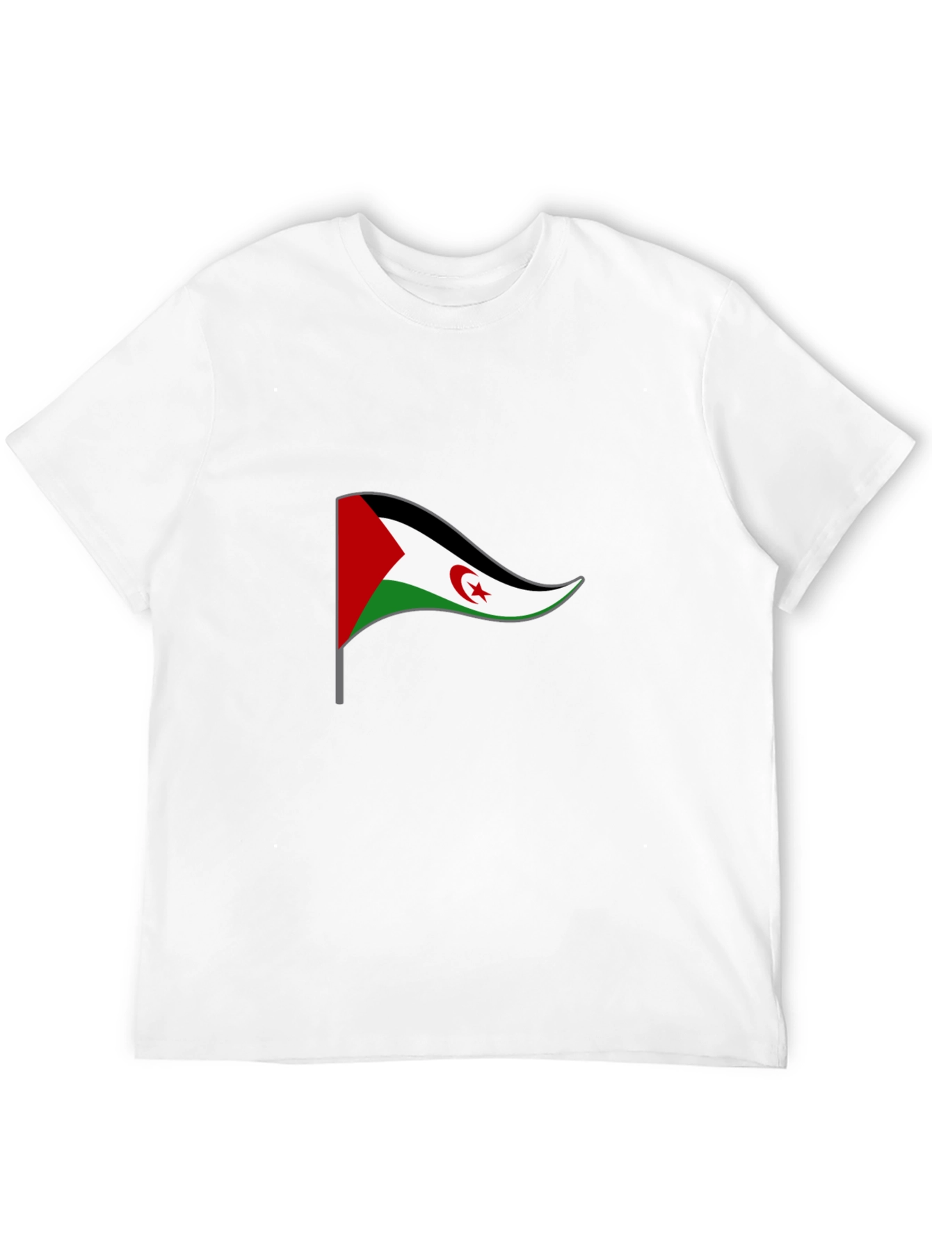 Western Sahara Flag T-Shirt - Black Cotton Tee