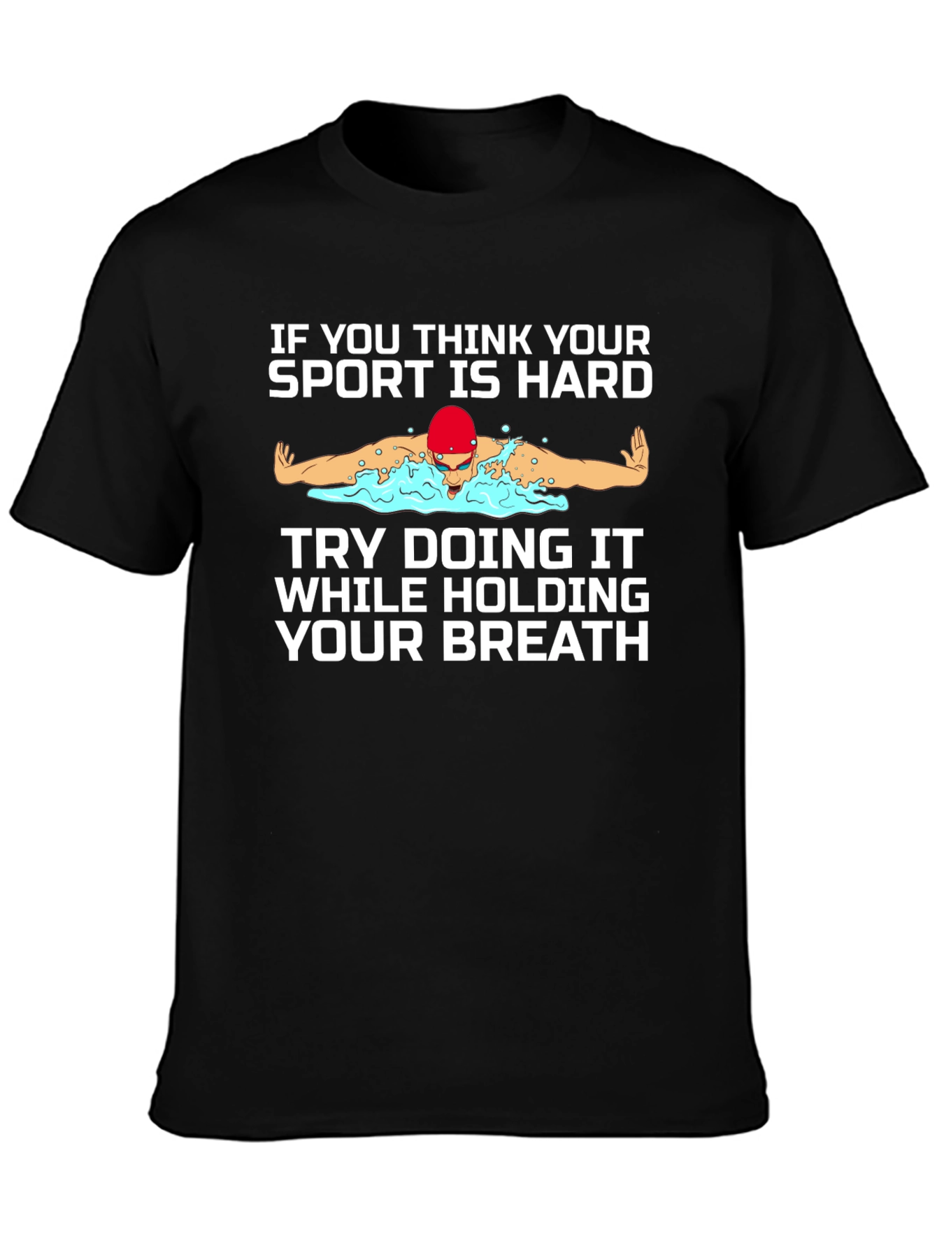 Funny Swimmer Graphic T-Shirt