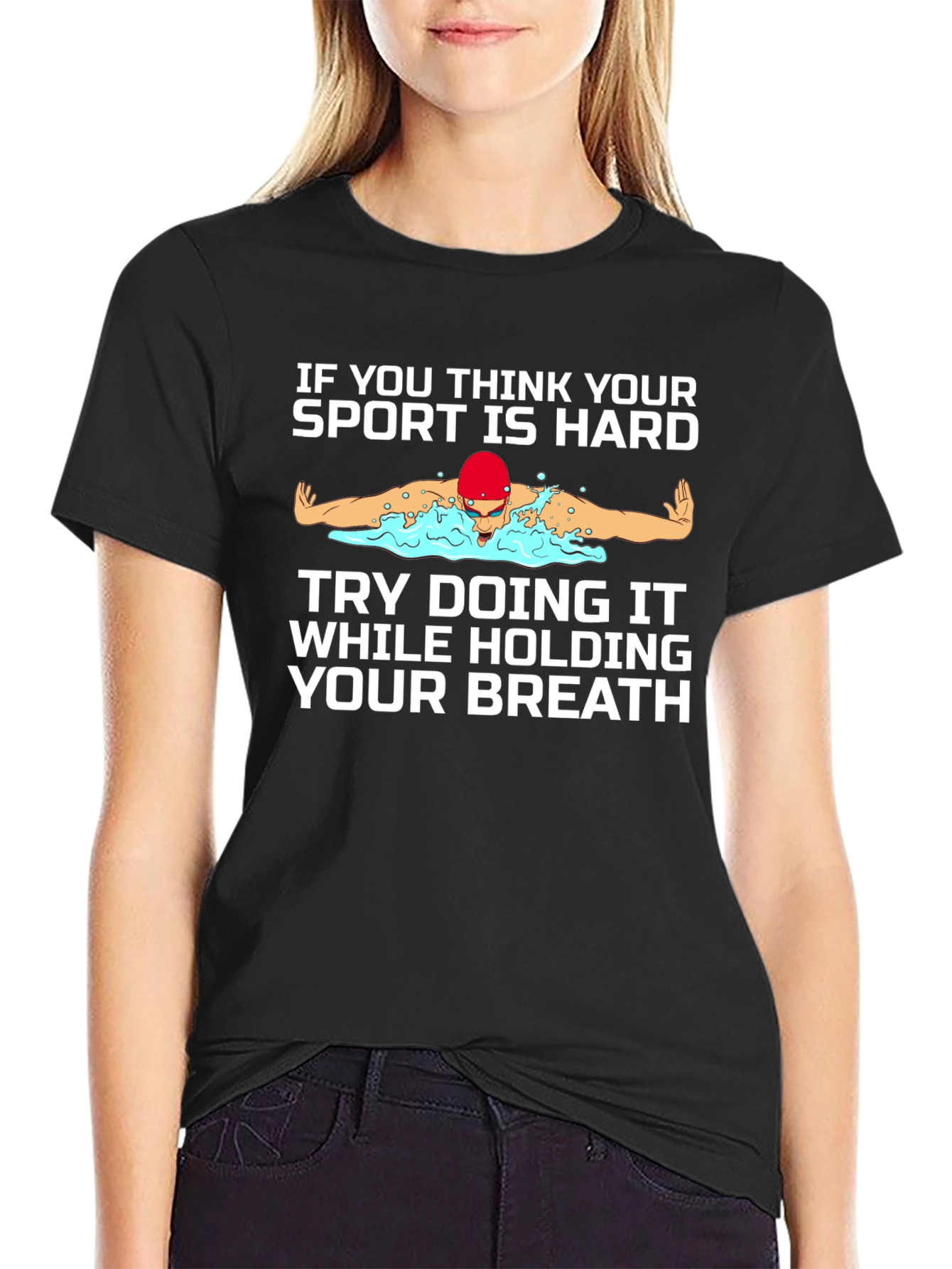 Funny Swimmer Graphic T-Shirt
