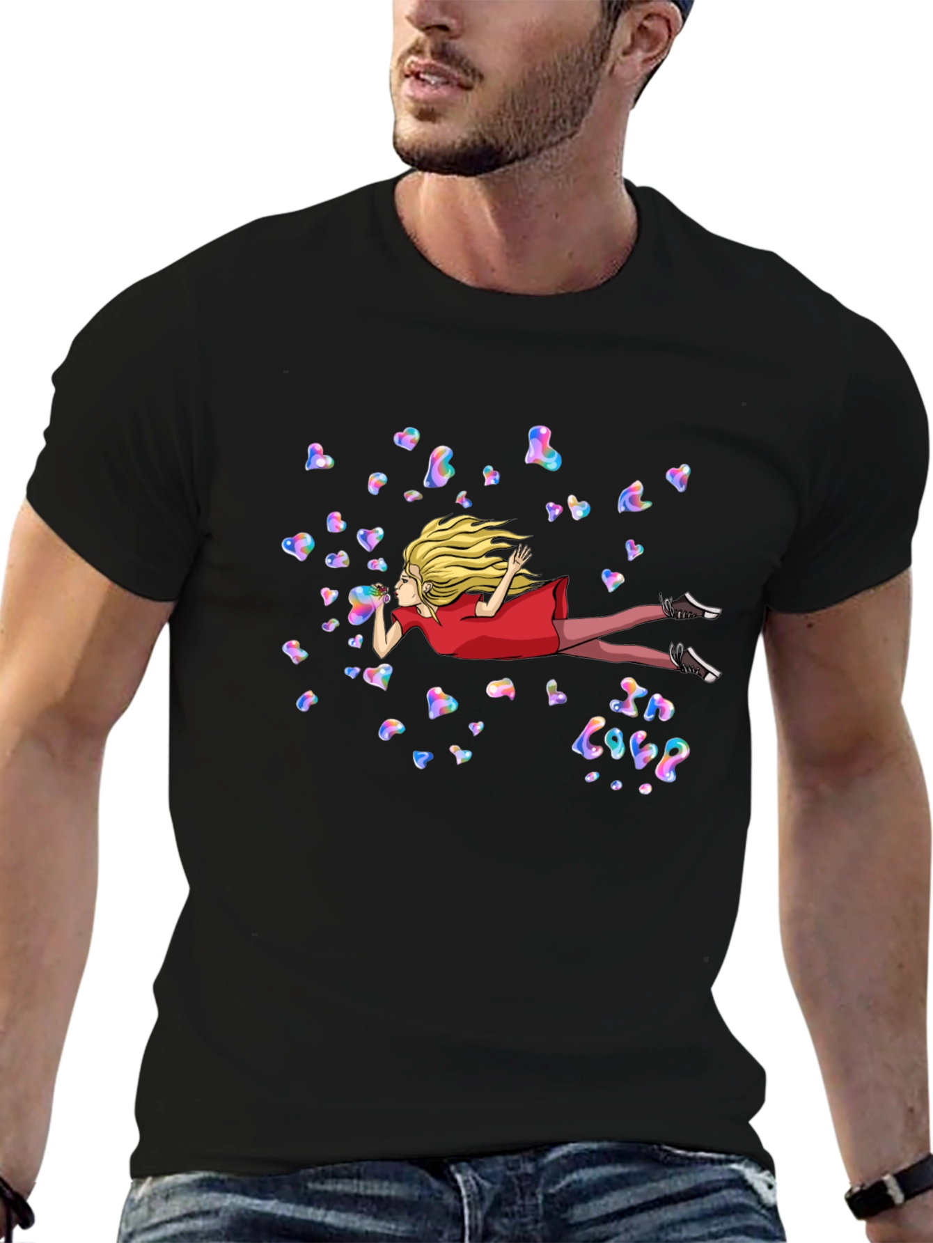 Whimsical In Love Heart Bubble T-Shirt