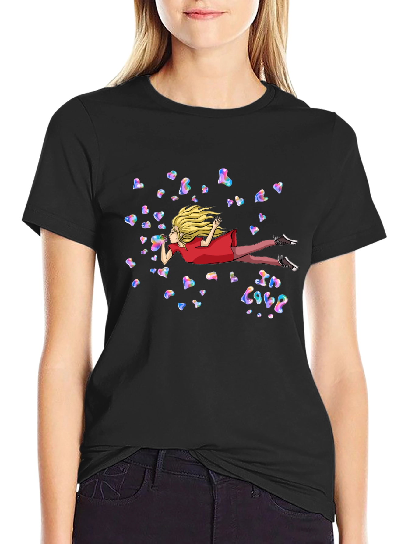 Whimsical In Love Heart Bubble T-Shirt
