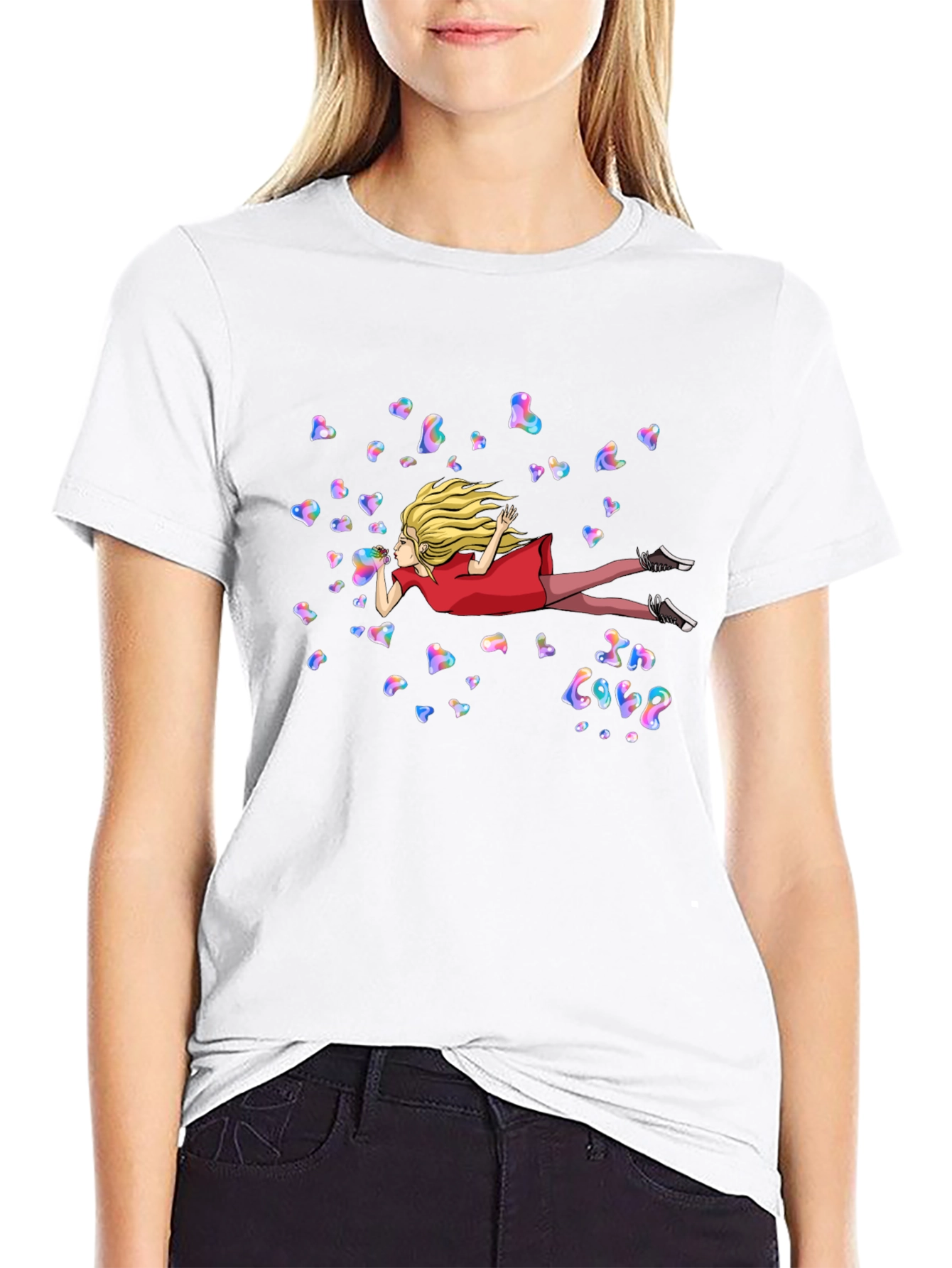 Whimsical In Love Heart Bubble T-Shirt