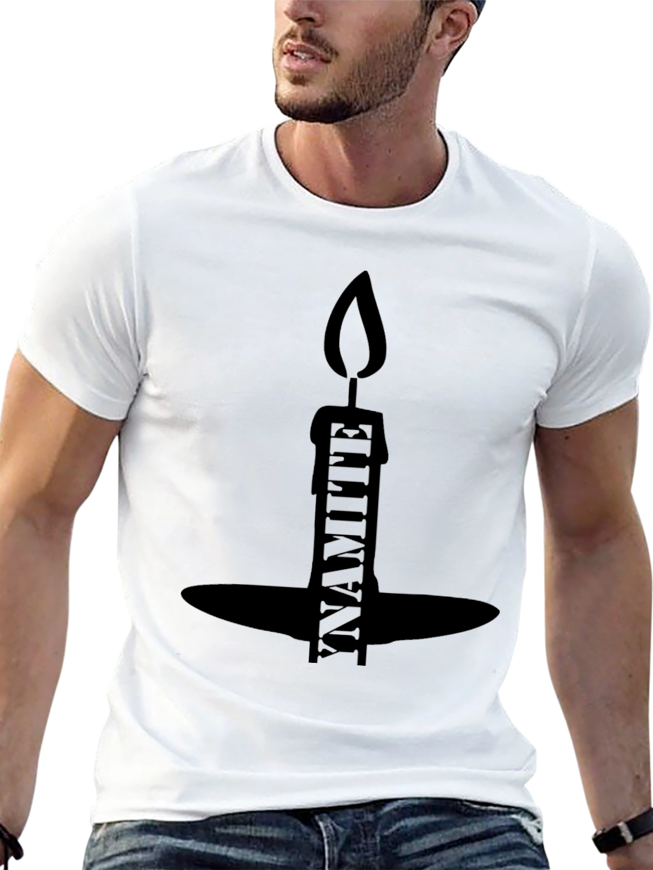 Dynamite Candle Graphic Black T-Shirt