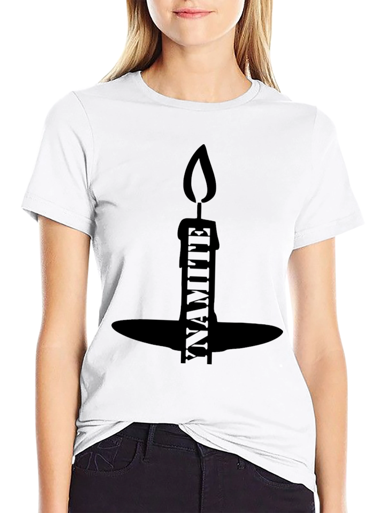 Dynamite Candle Graphic Black T-Shirt