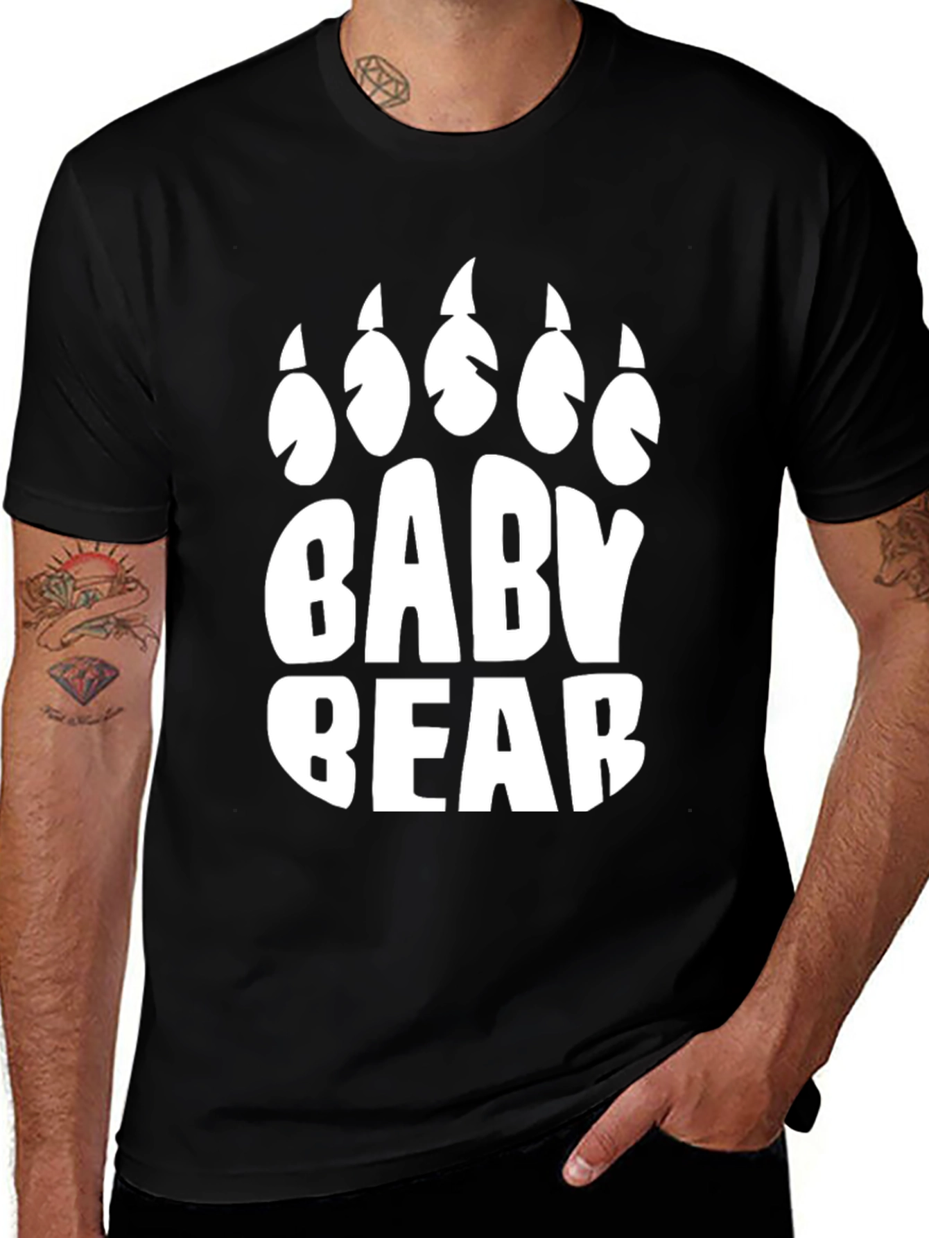 Baby Bear Paw Print T-Shirt - Cute Family Tee