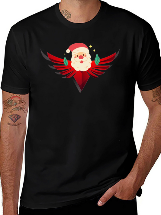 Festive Santa Graphic Tee - Holiday Style
