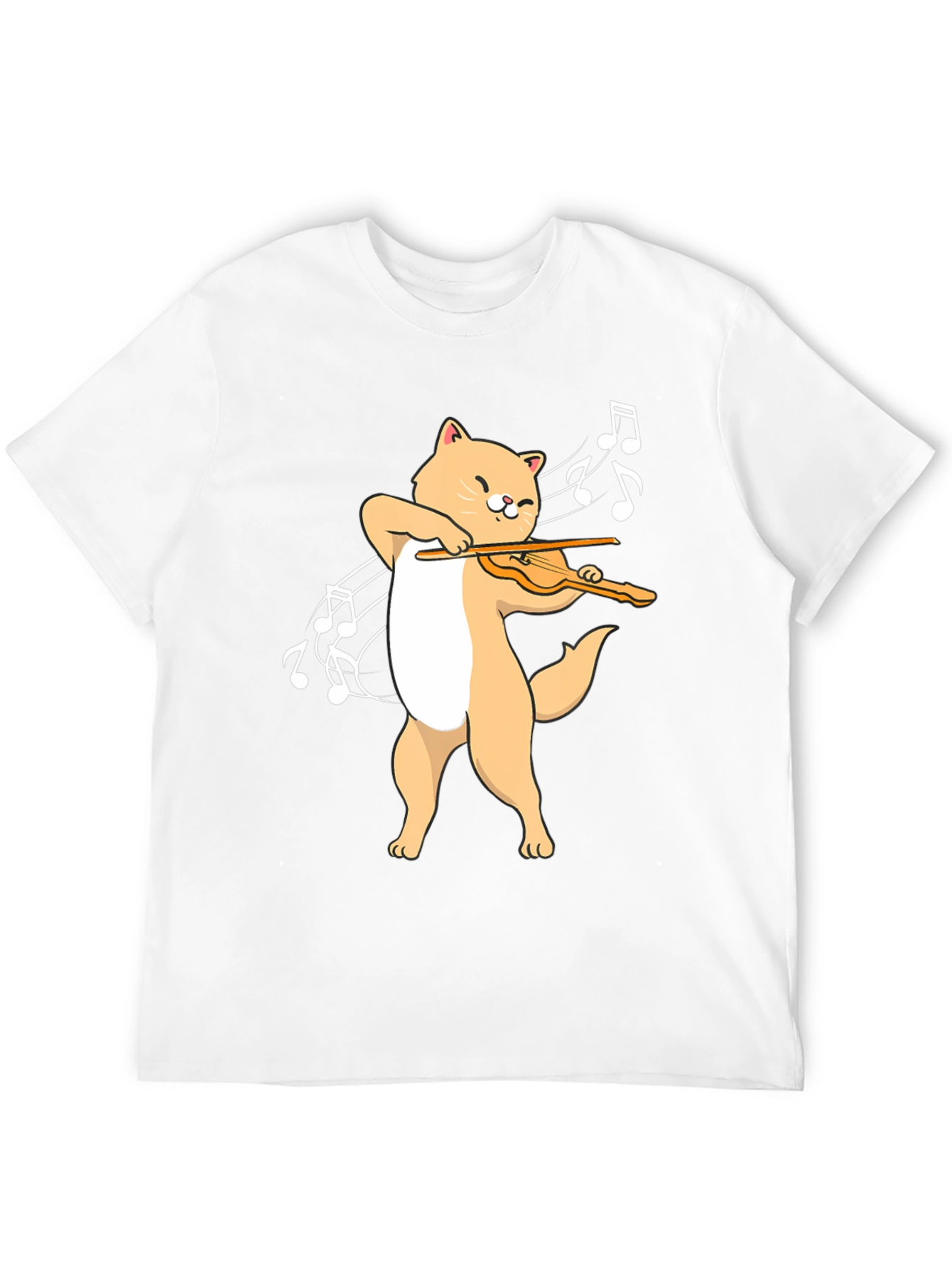 Cat Playing Violin T-Shirt - Music Lover Tee