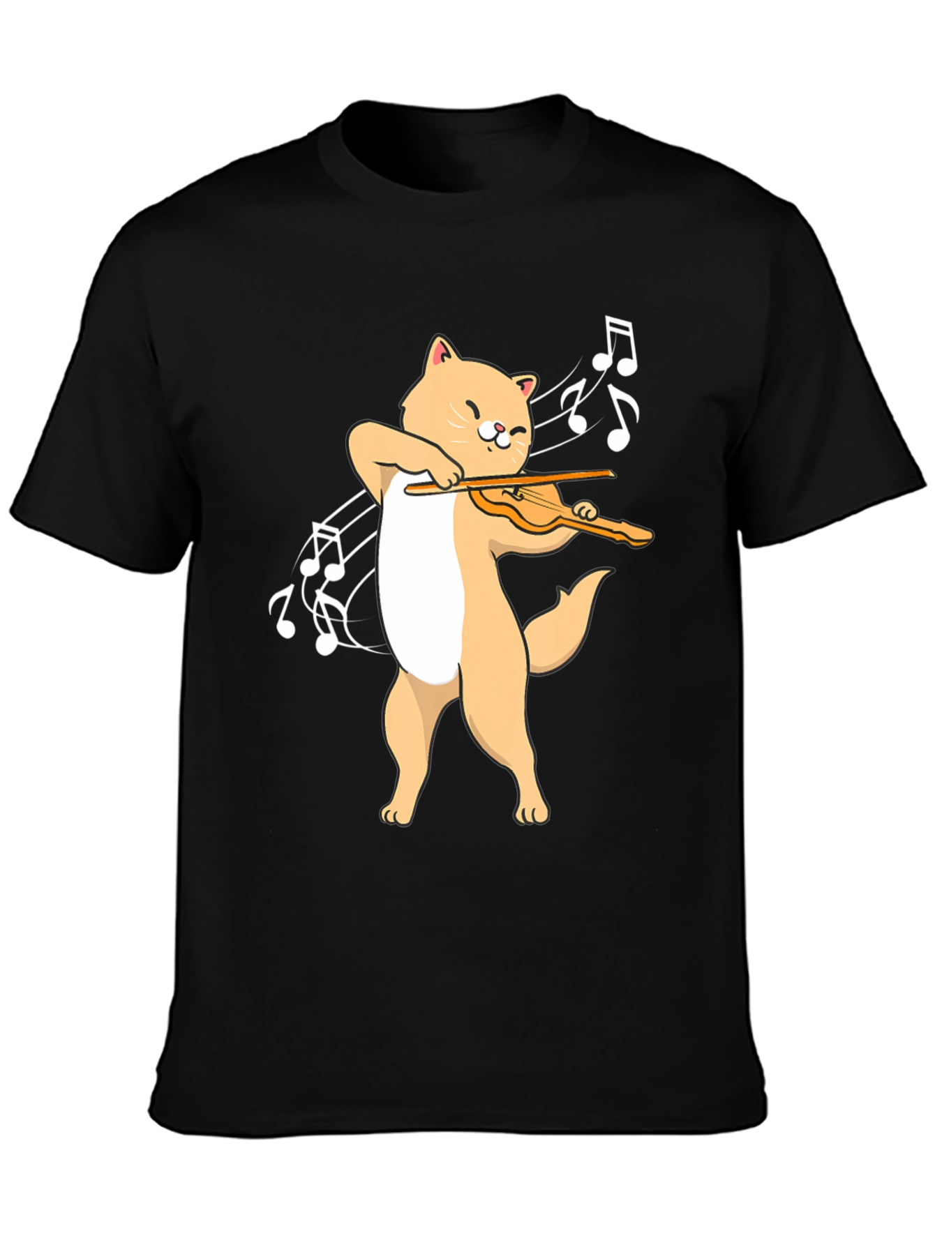 Cat Playing Violin T-Shirt - Music Lover Tee