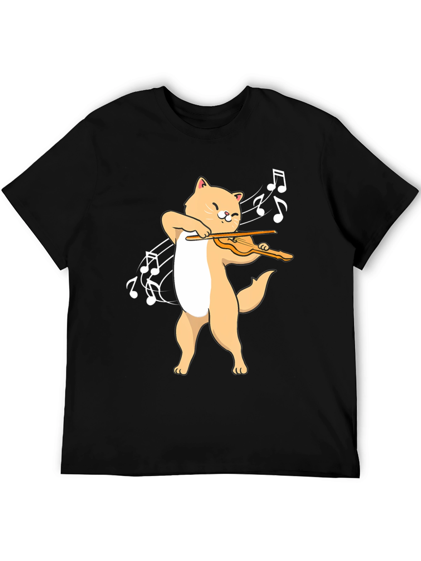Cat Playing Violin T-Shirt - Music Lover Tee
